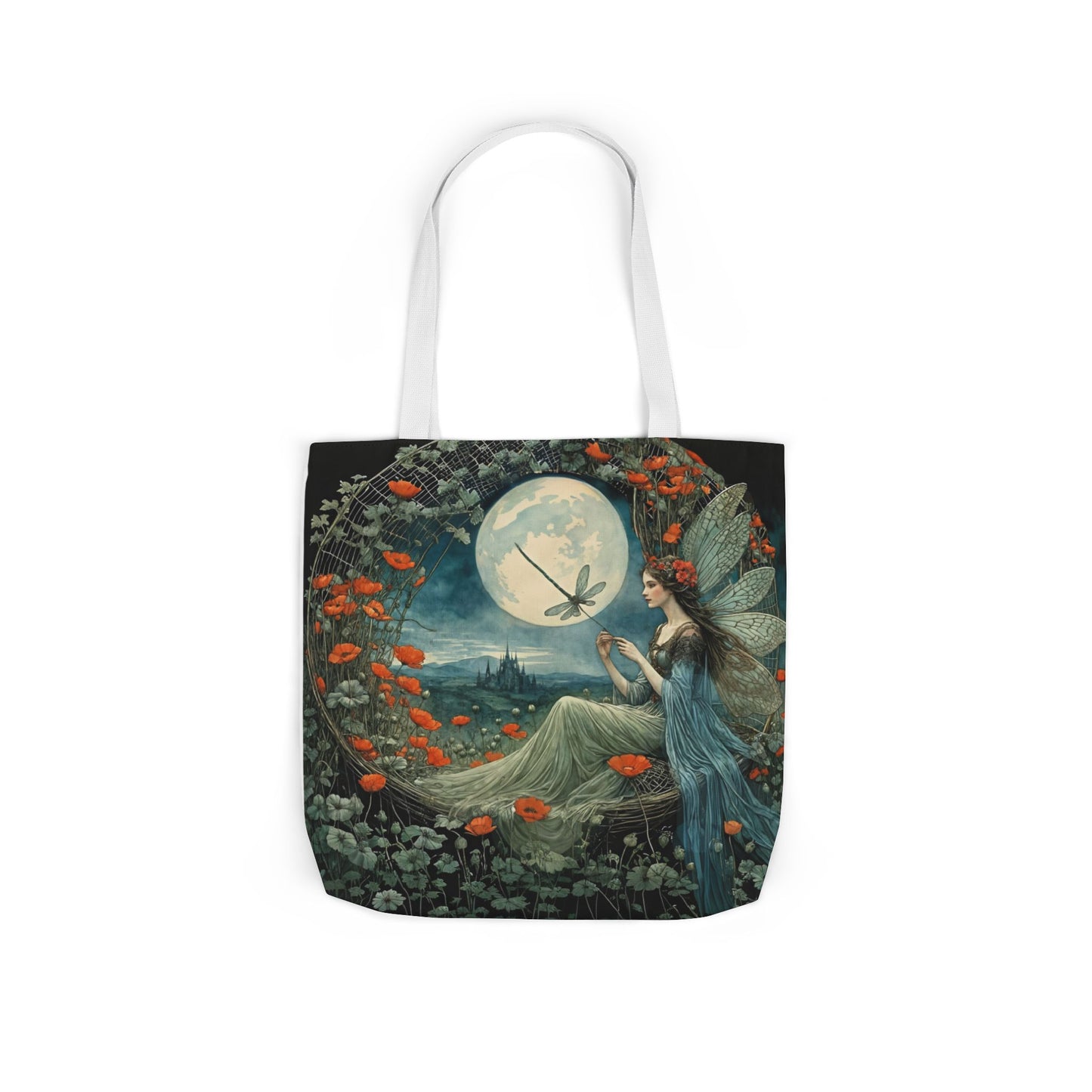 Colorful Moon fairy -Inspired Canvas Tote Bag - Perfect for Beach Days, Eco-Friendly Shopping, and Summer Fun!