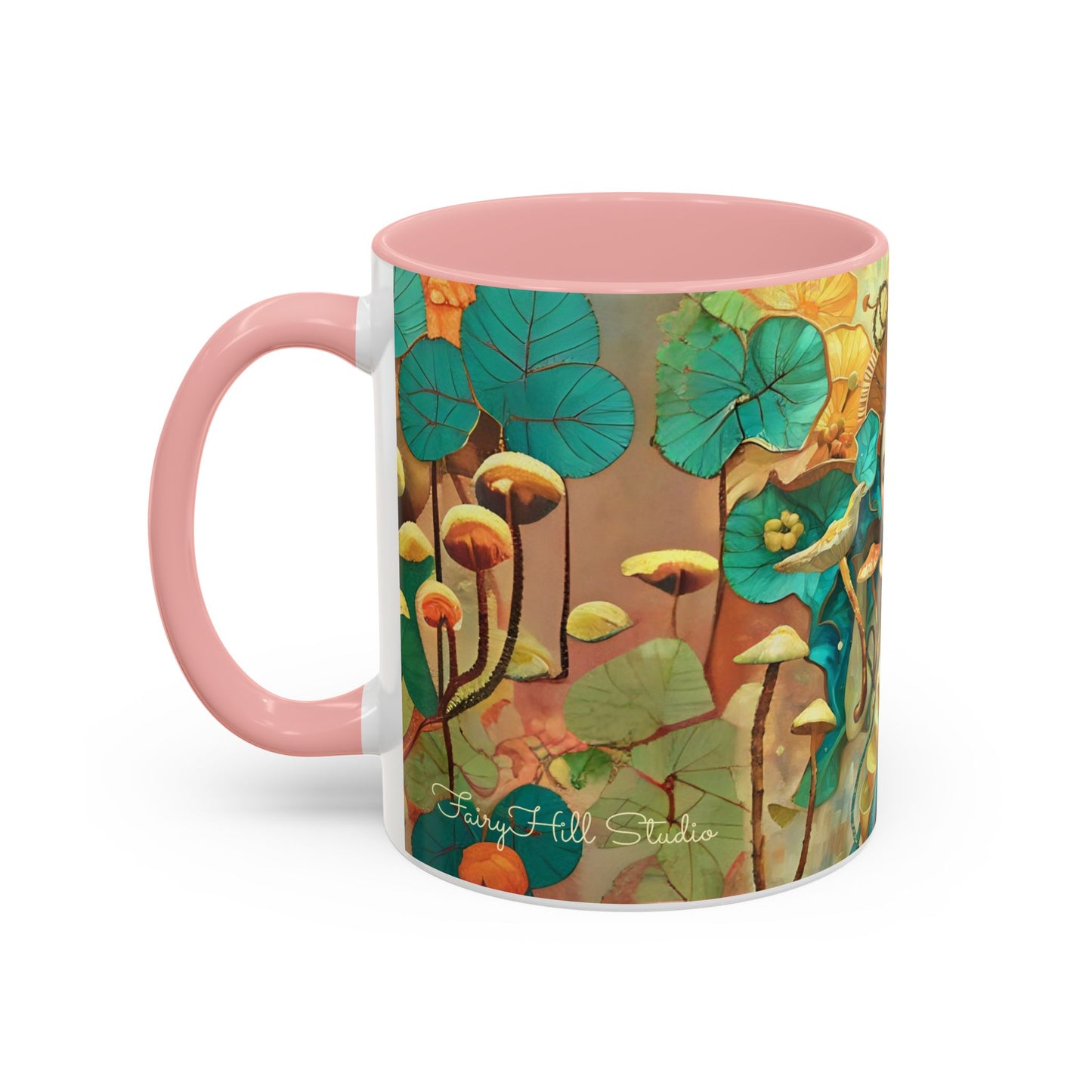 Mushroom Fairy Art-Themed Coffee Mug - 11 & 15oz Accent Mug for Musroom  Fsiry Lovers