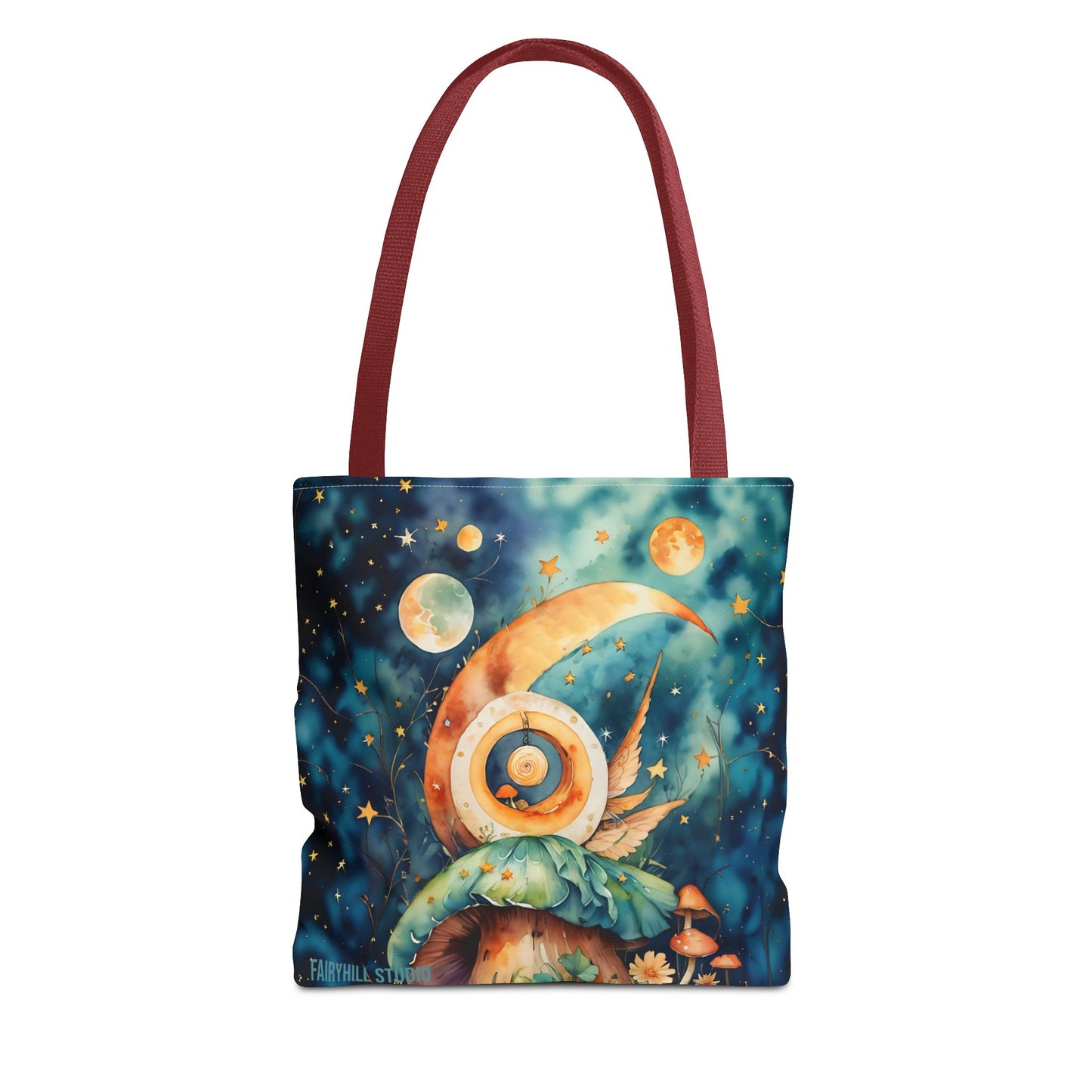 Canvas  Art Tote bag- Abstract Colorful Circle Universe