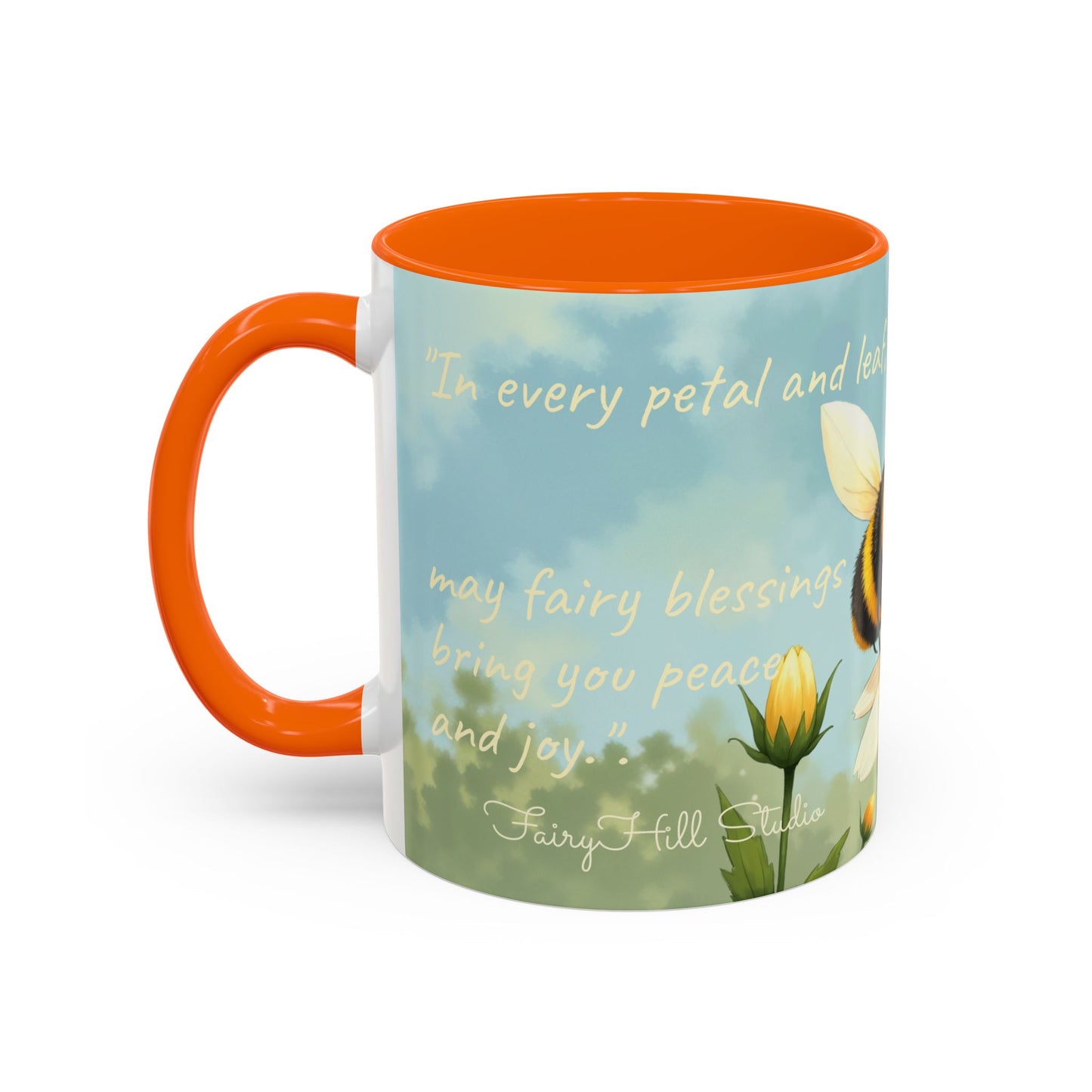 Garden Honey Bee-Themed Coffee Mug - 11 & 15oz Accent Mug for Fairy Lovers