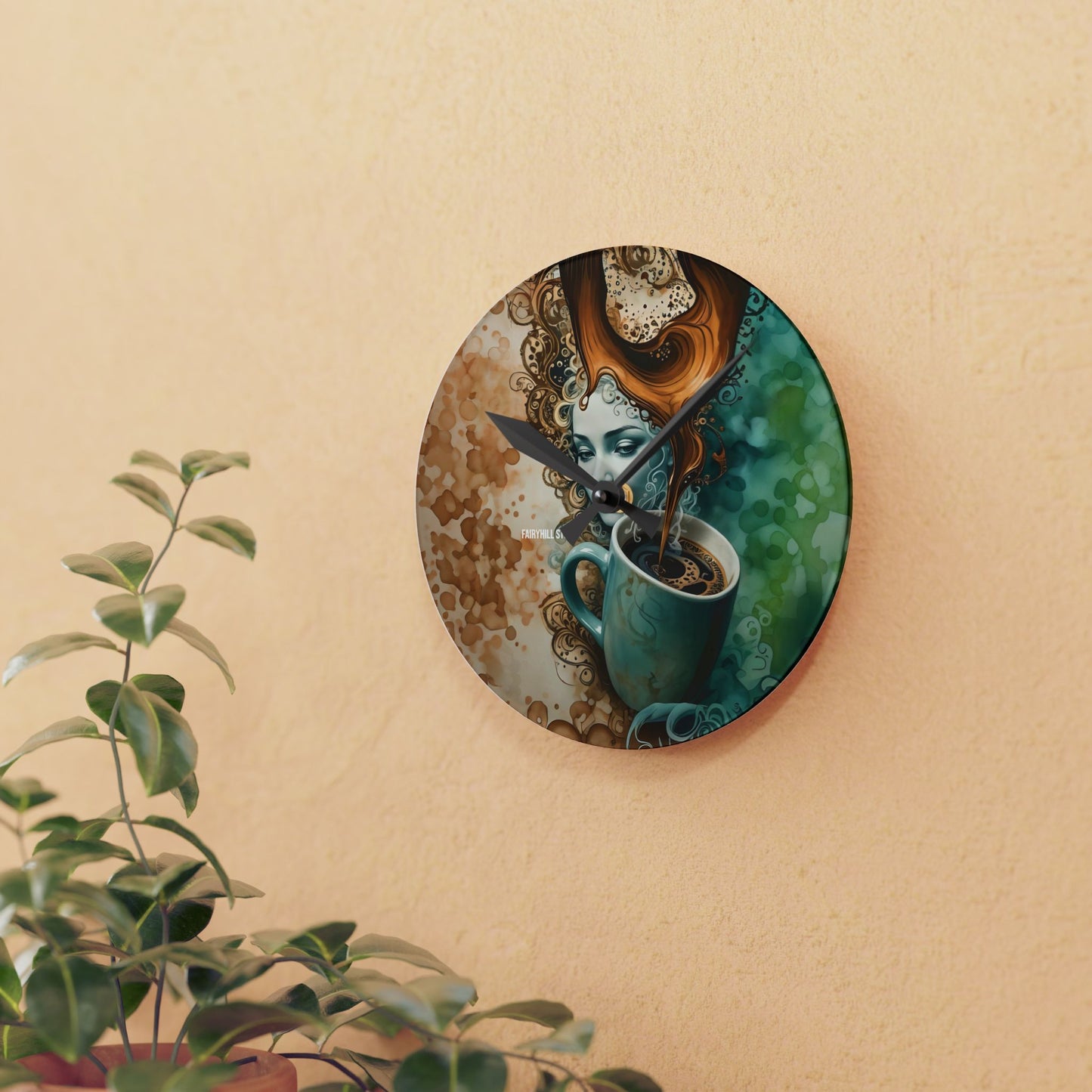 Wall Clock - Coffee Time /  Art Design