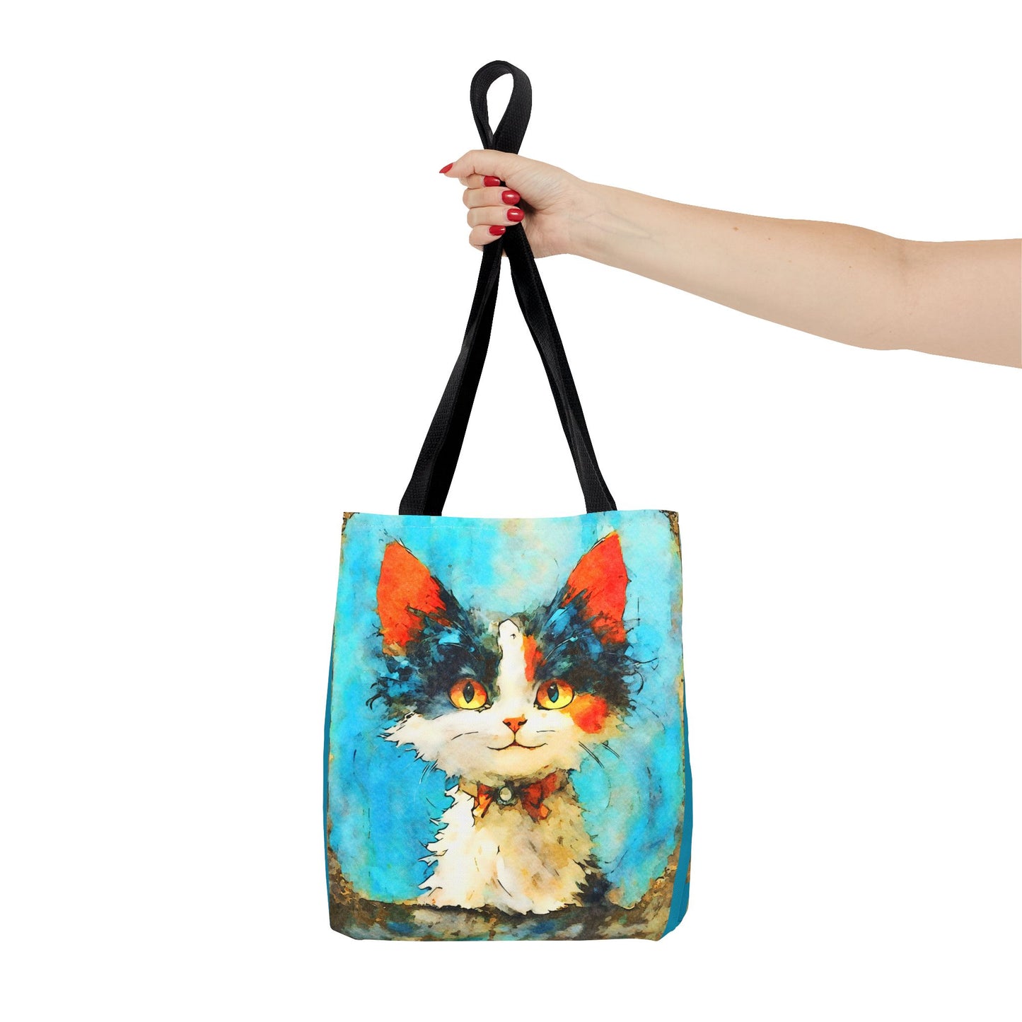 Colorful Cat Tote Bag by Fairyhill Studio