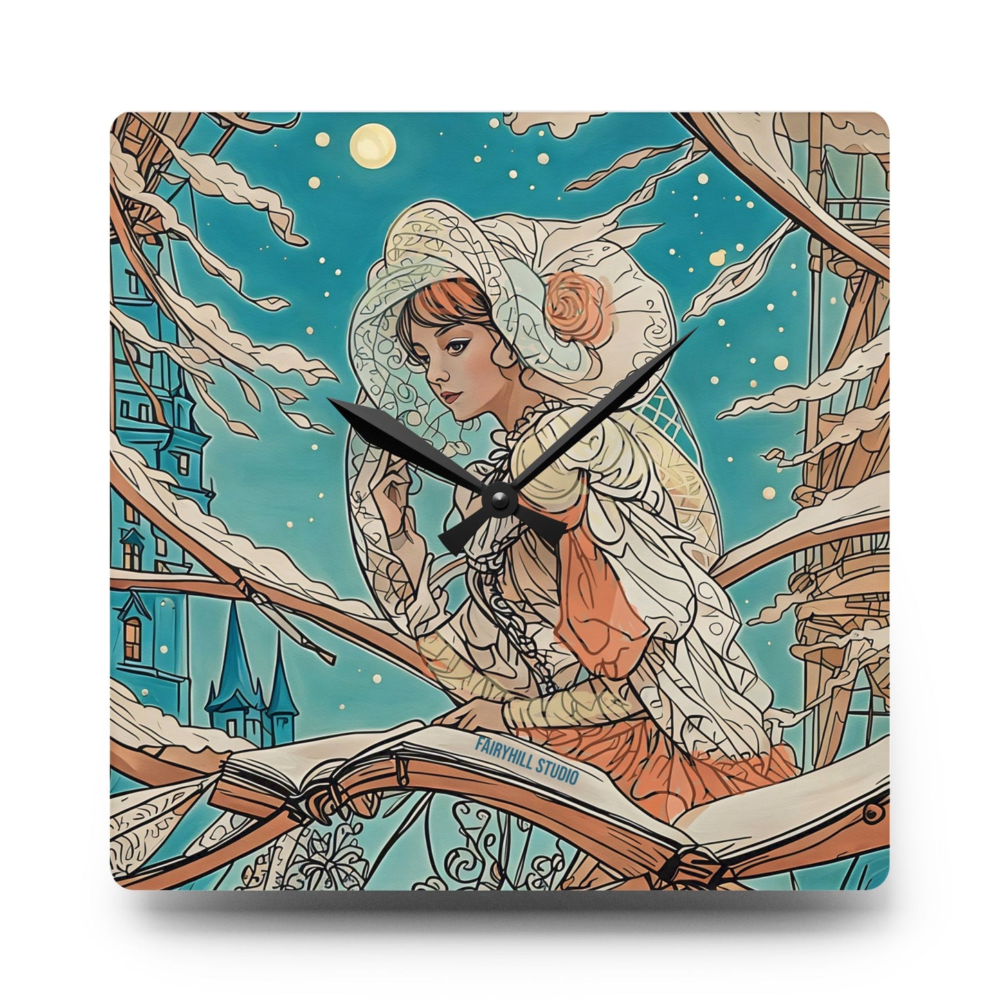 Acrylic Wall Clock - Snow Princess