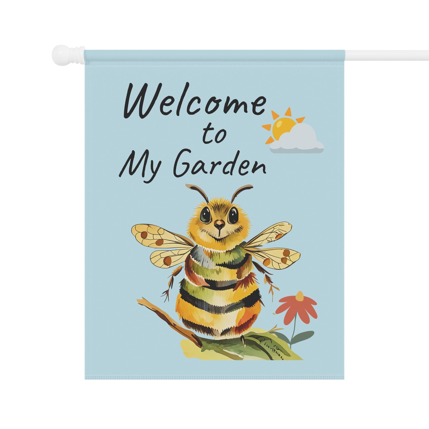 Cute Bee  Garden Banner - Welcome to My Garden Outdoor Decor