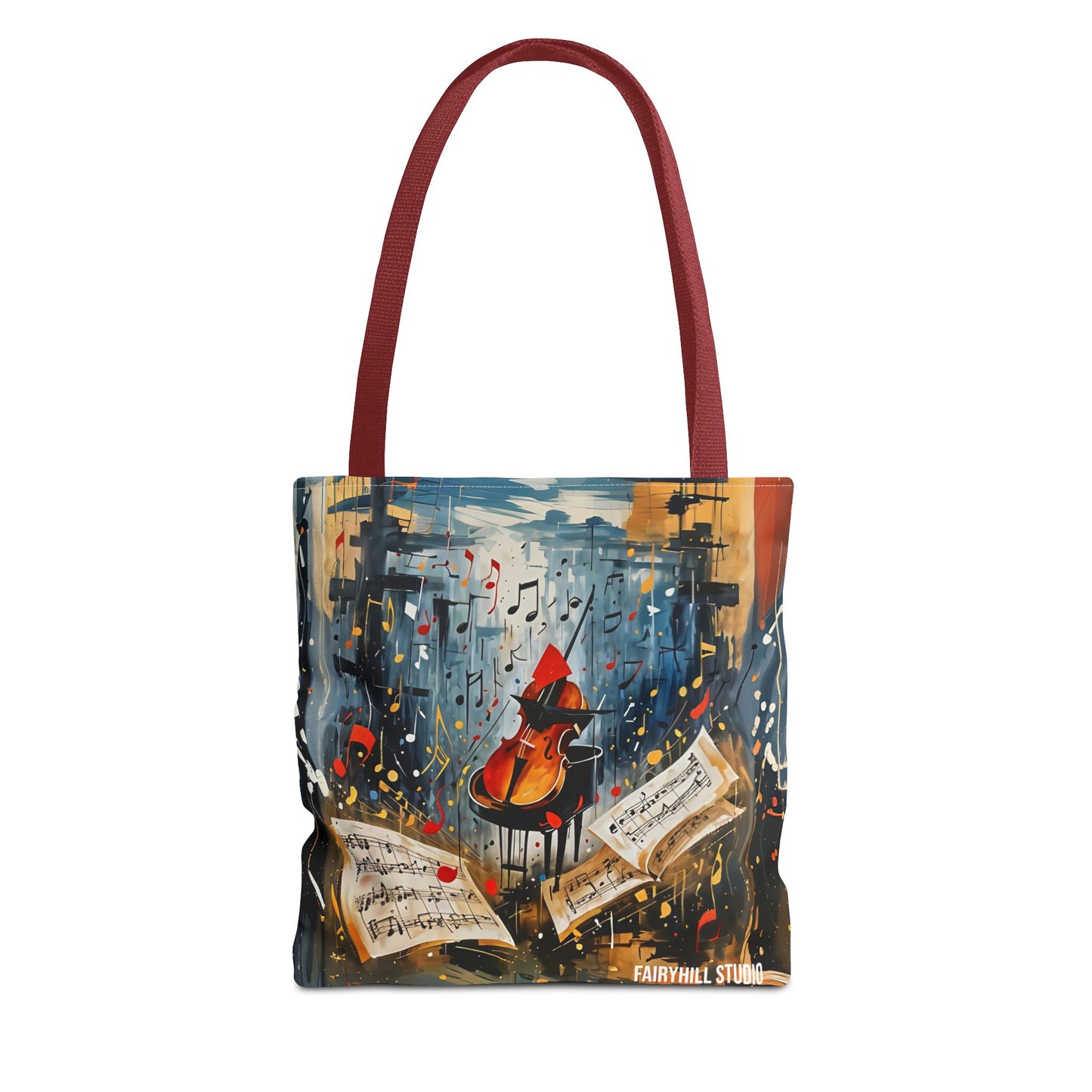 Vibrant Abstract Art Tote Bag - Colorful Swirls & Spirals
