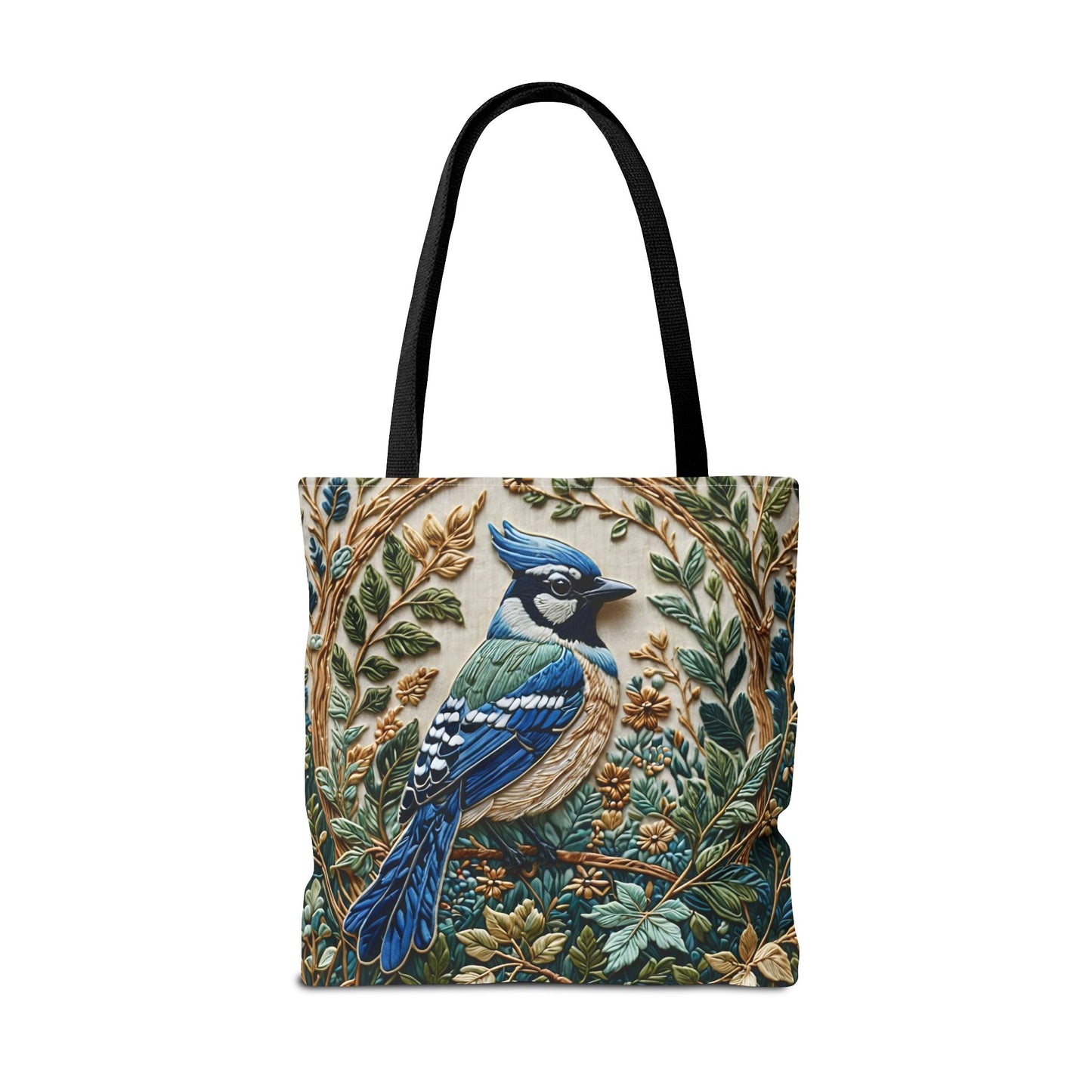 Designer Tote Bag - Blue Jay Bird William Morris Inspired | Eco-Friendly Shopping Bag