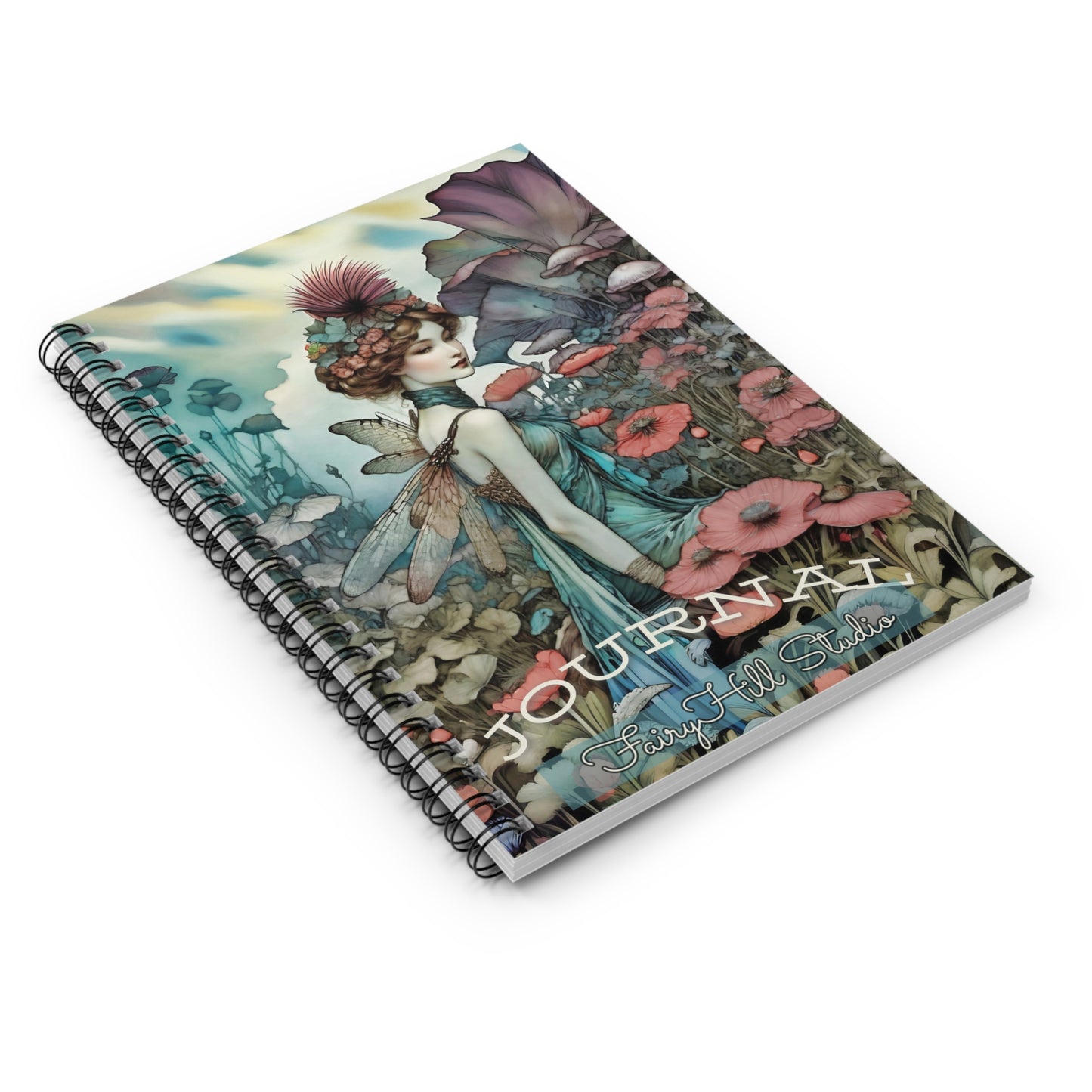 Spiral Notebook - Poppy Flower Fairy Art