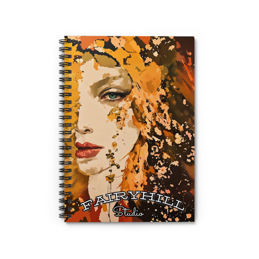 Spiral Notebook - Ruled Line with Golden Dreams Artwork by Fairy Hill Studio