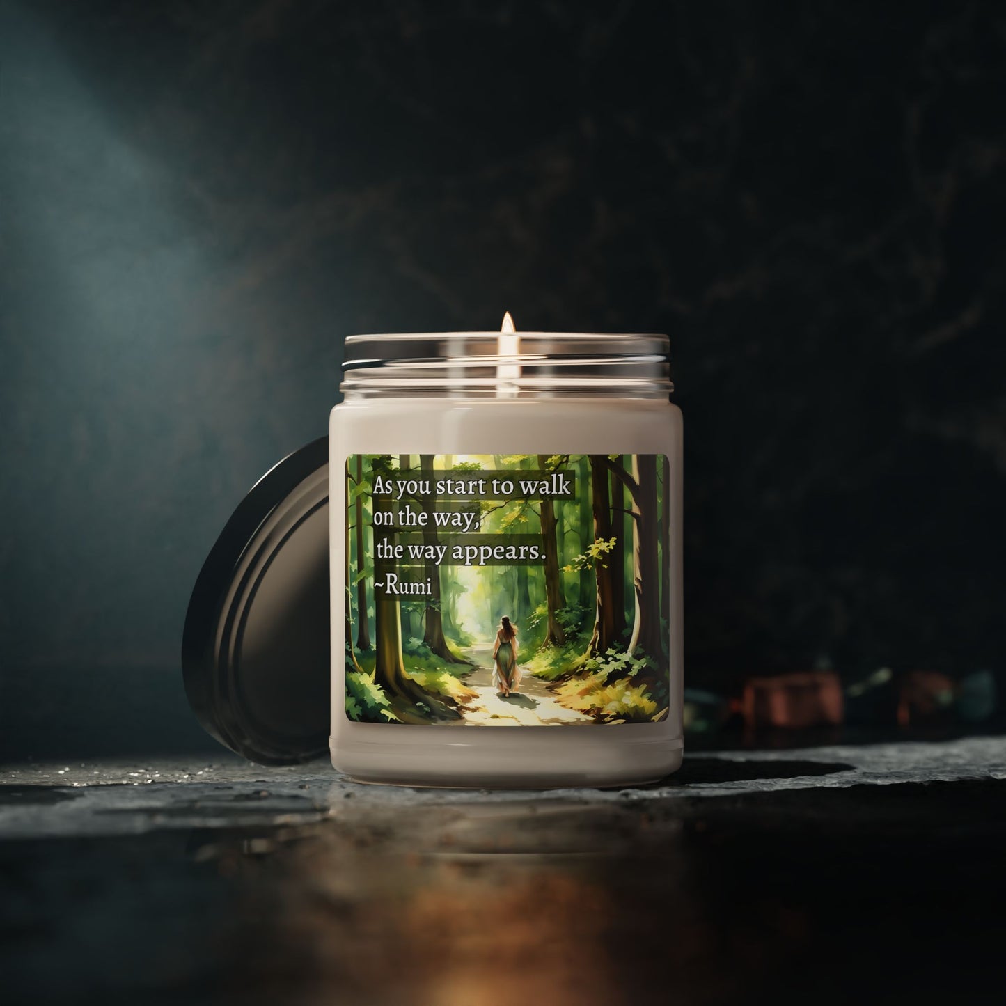 Soy Candle - Floral Aromatic 9oz | Relaxation & Home Decor featuring a beautiful girl