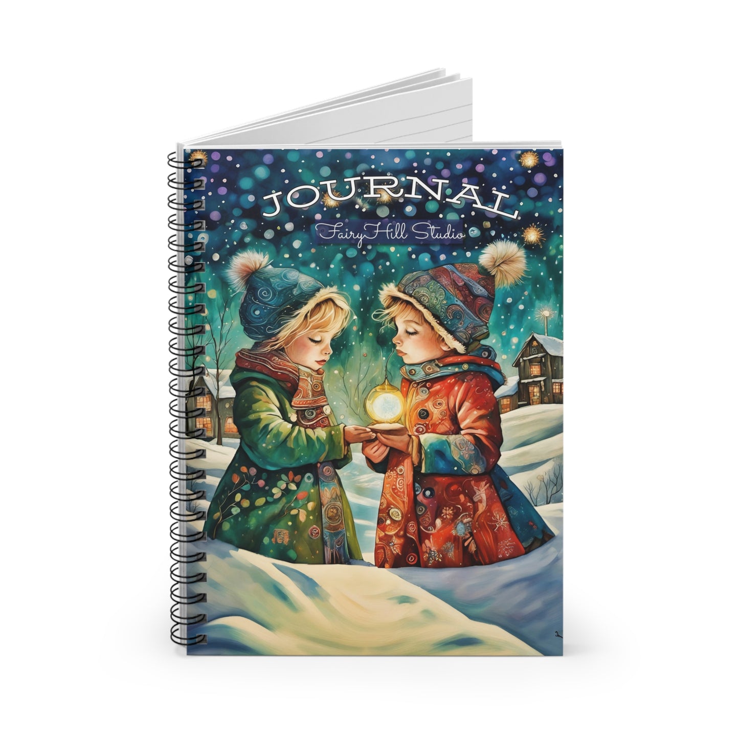 Christmas Spiral Notebook - Silent Night Holiday Art Journal