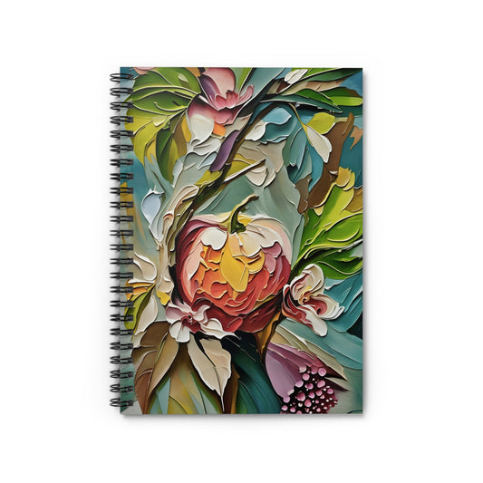 Spiral Notebook - Apple Tree Impasto Art Ruled Line
