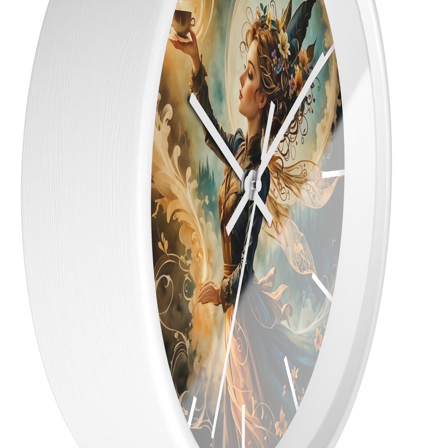 Artistic Fairy Wall Clock, Fantasy Home Decor, Unique Gift for Her, Enchanted Timepiece, Decorative Clock for Living Room