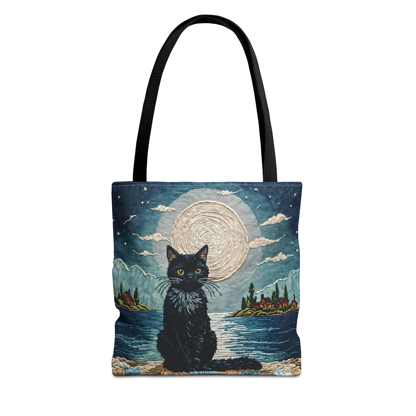 Black Cat Moonlight Tote Bag