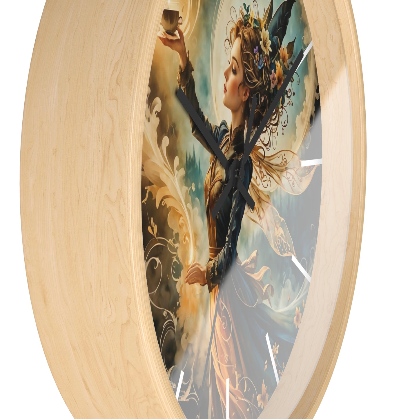 Artistic Fairy Wall Clock, Fantasy Home Decor, Unique Gift for Her, Enchanted Timepiece, Decorative Clock for Living Room