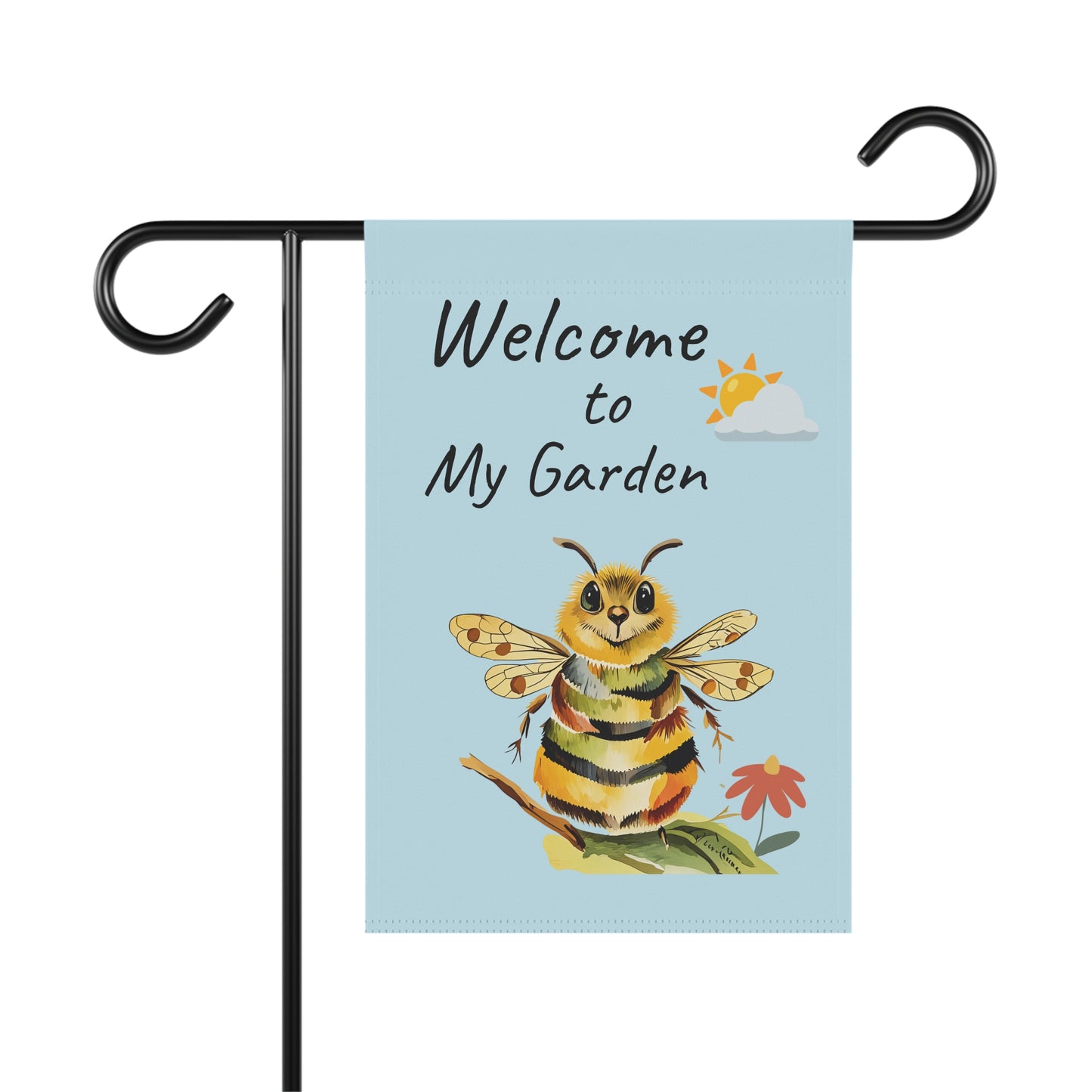 Cute Bee  Garden Banner - Welcome to My Garden Outdoor Decor