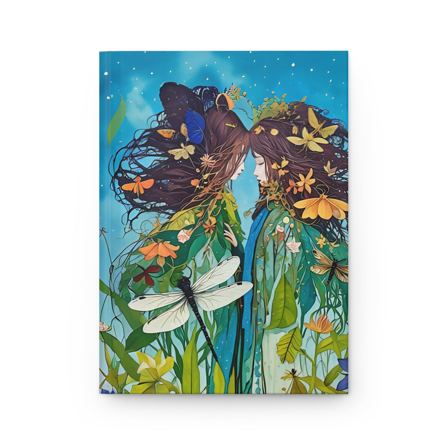 Sisters Hardcover Journal Matte with Dragonfly Art