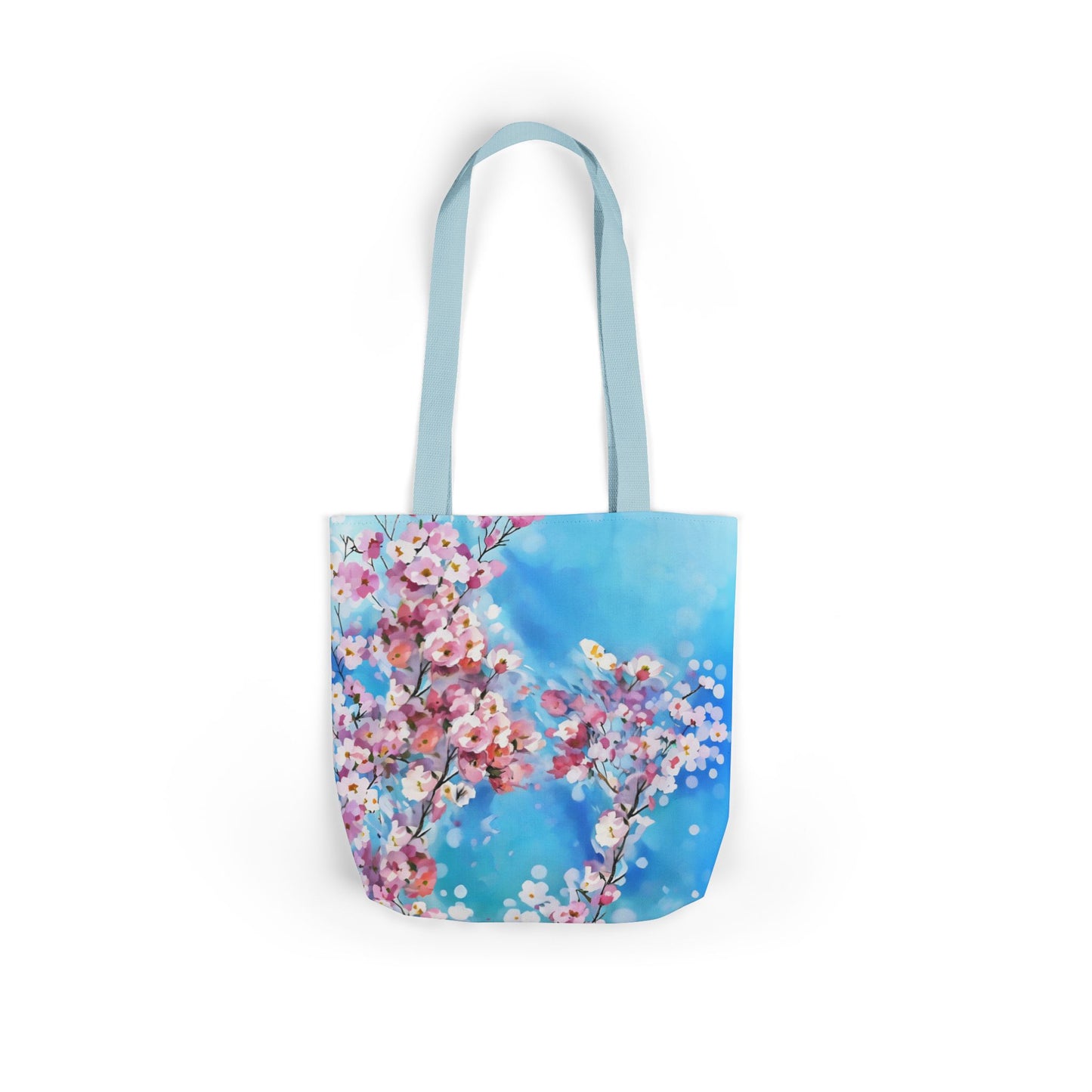 Colorful FairyHill Studio Sakura flowers Canvas Tote Bag - Perfect for Beach Days, Eco-Friendly Shopping, and Summer Fun!
