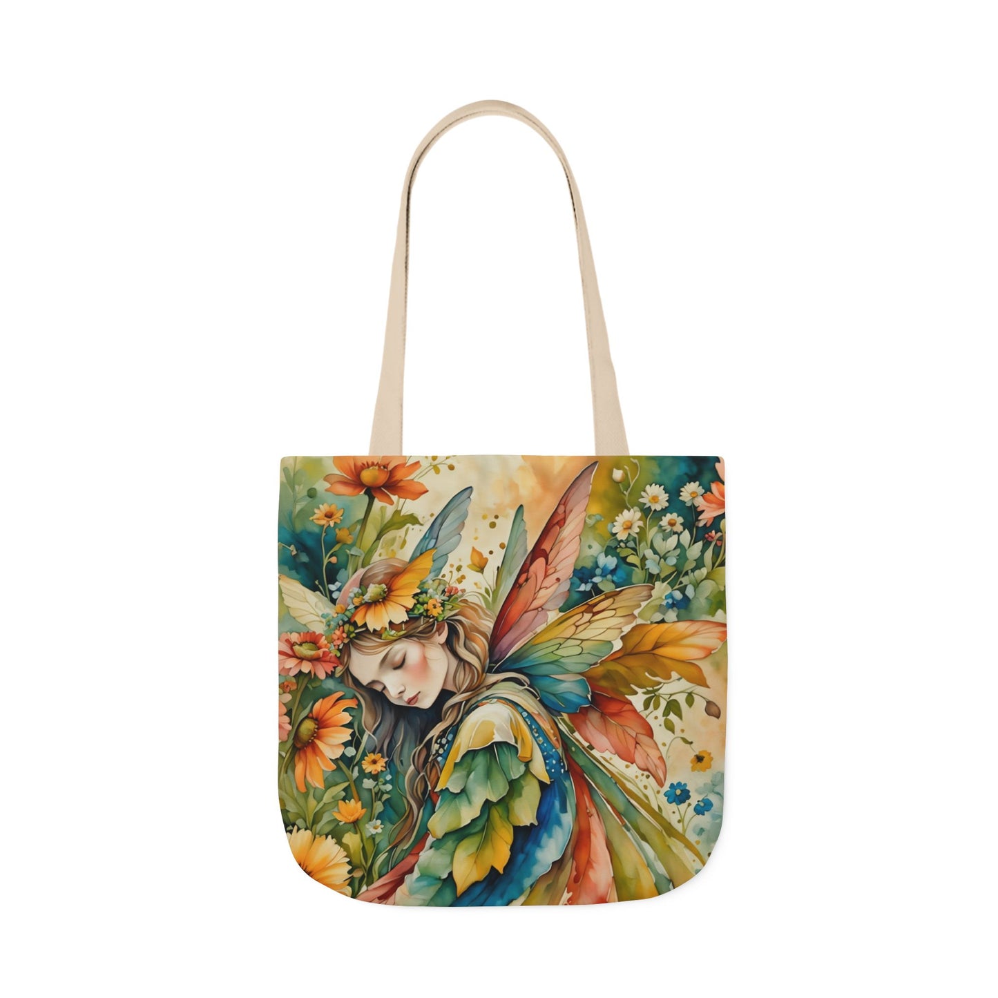 Colorful nature-Inspired Canvas Tote Bag - Perfect for Beach Days, Eco-Friendly Shopping, and Summer Fun!