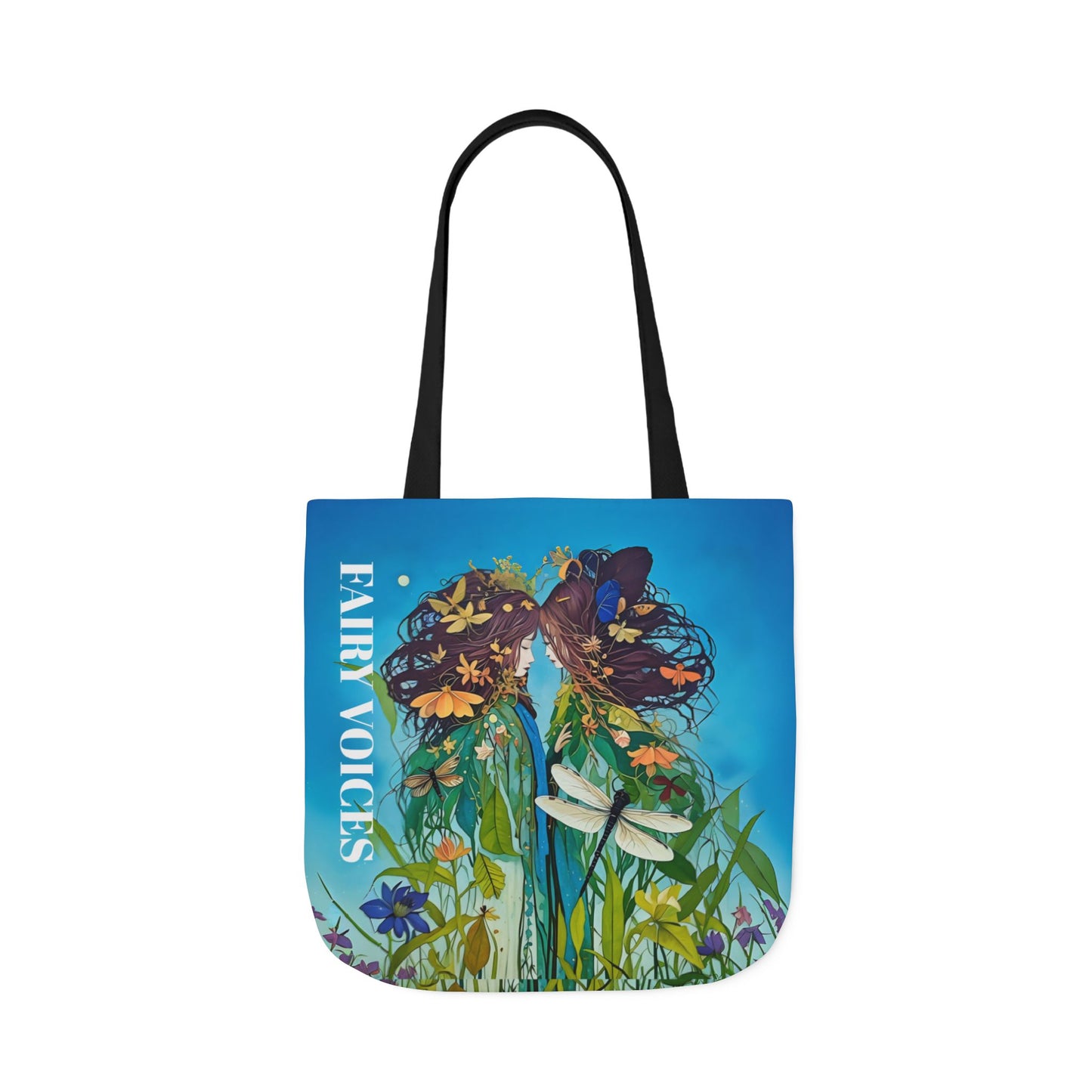 Colorful Fairy Voices Dragonfly Friendship- Canvas Tote Bag - Perfect for Beach Days, Eco-Friendly Shopping, and Summer Fun!