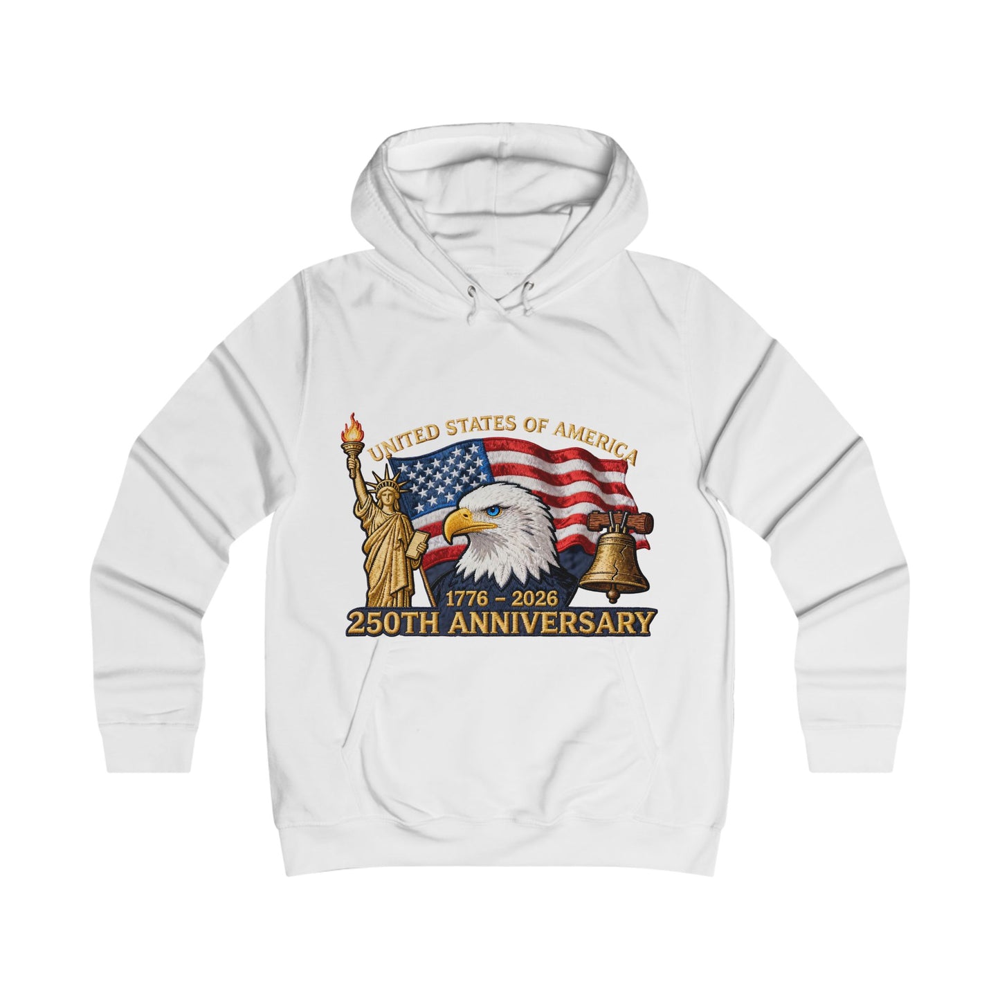 USA 250 year Anniversary hoddieGirlie College Hoodie