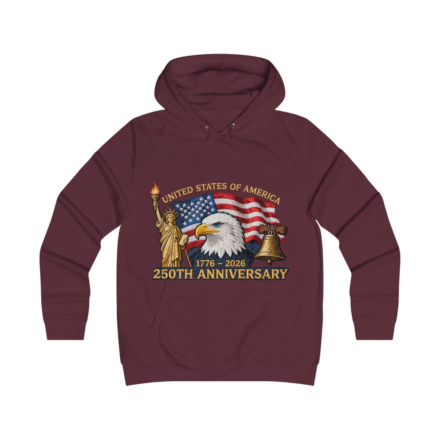 USA 250 year Anniversary hoddieGirlie College Hoodie