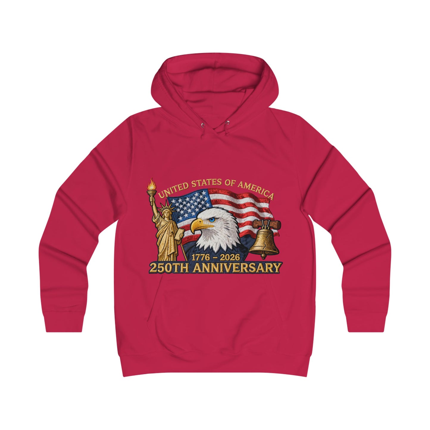 USA 250 year Anniversary hoddieGirlie College Hoodie