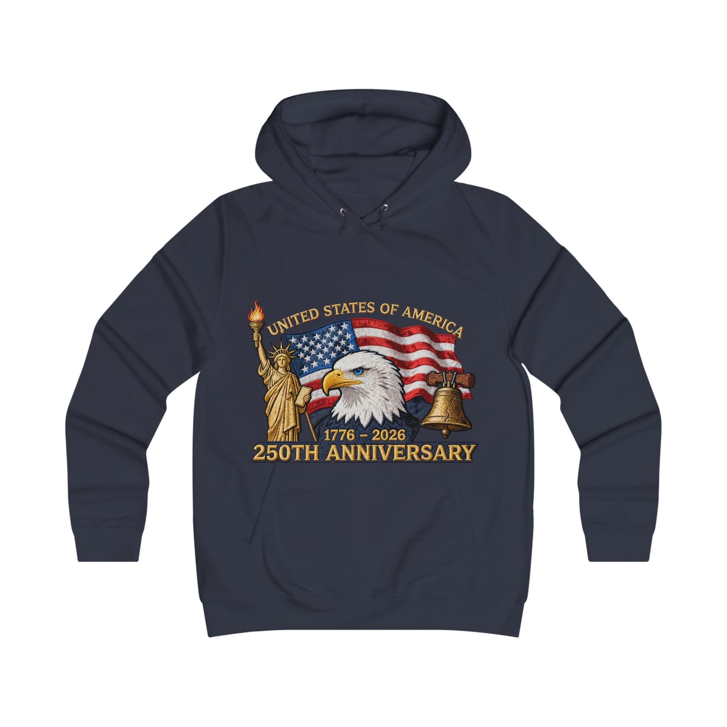 USA 250 year Anniversary hoddieGirlie College Hoodie