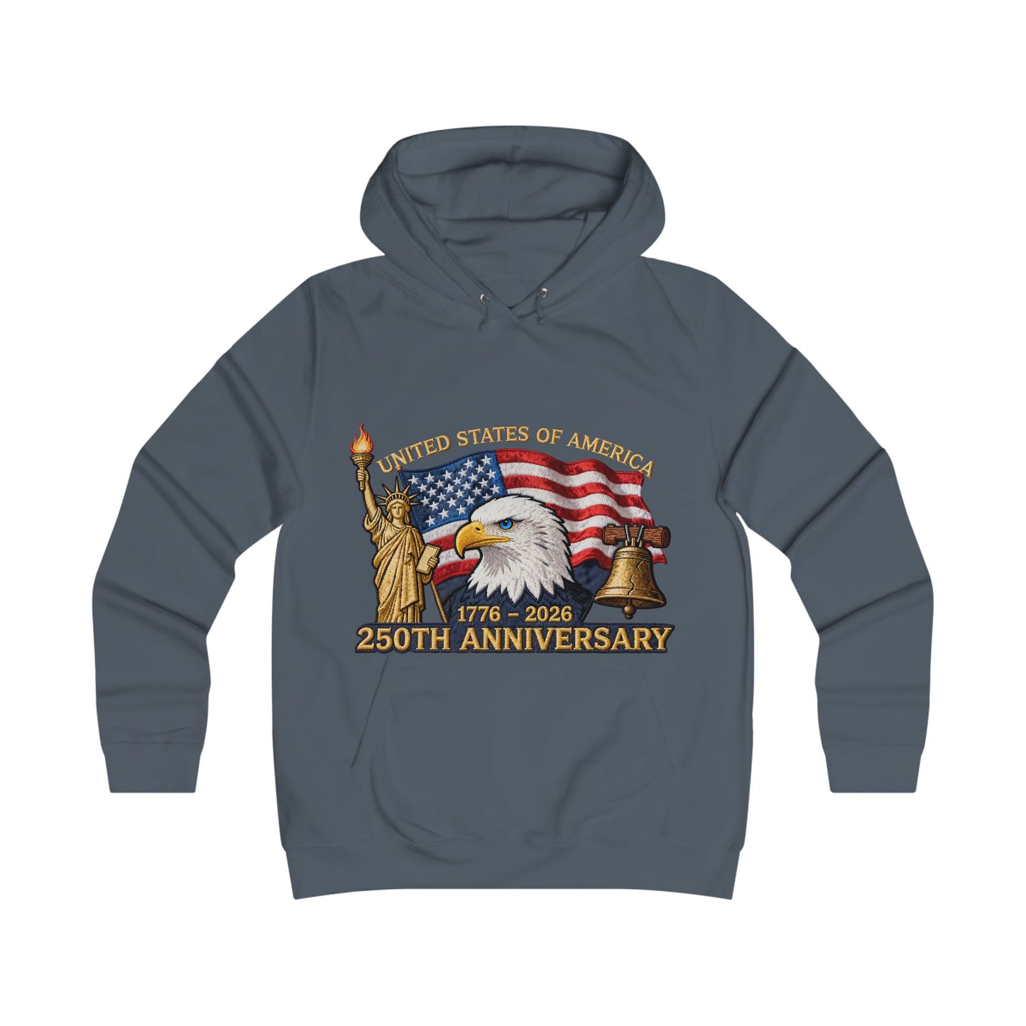 USA 250 year Anniversary hoddieGirlie College Hoodie
