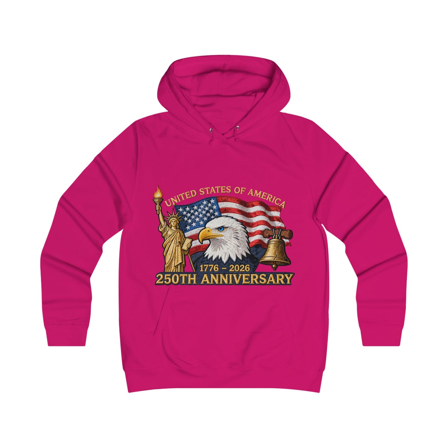 USA 250 year Anniversary hoddieGirlie College Hoodie