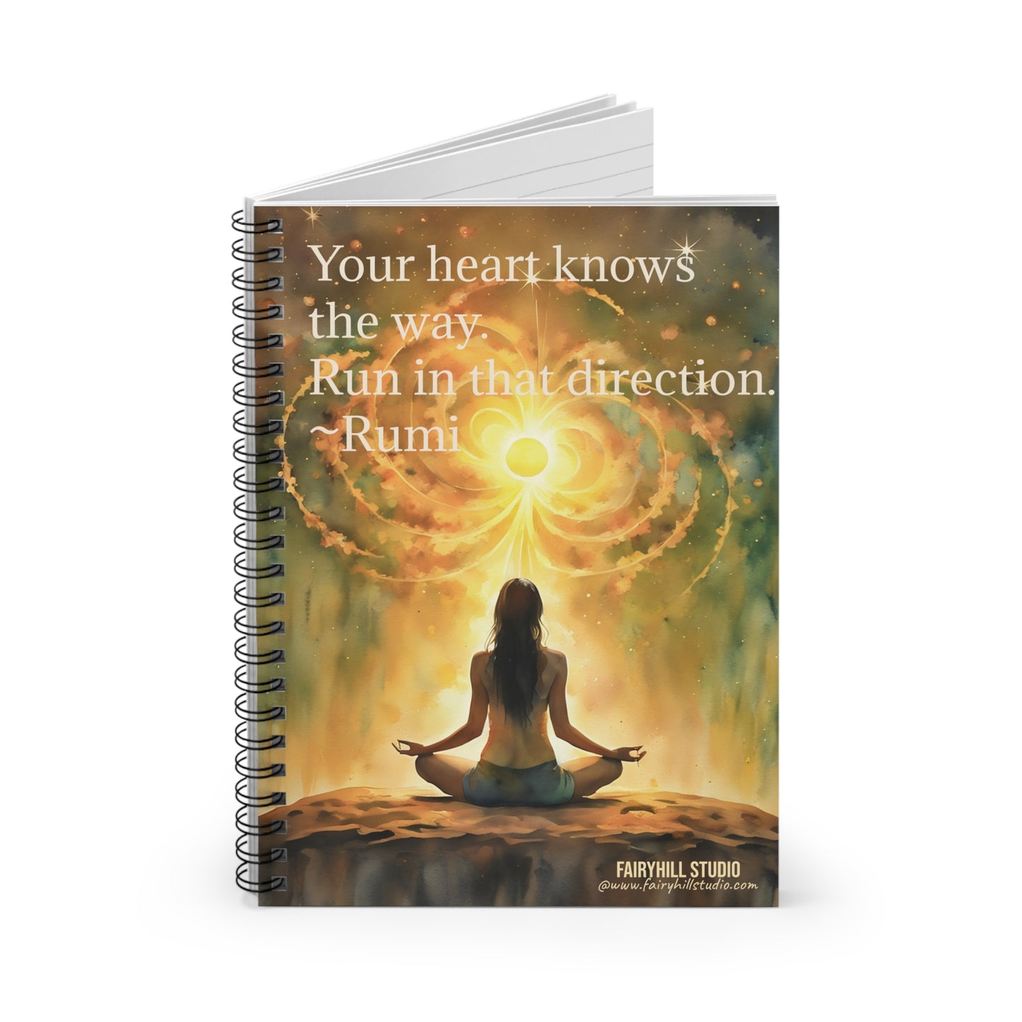 Ruled Line Spiral Notebook - Personalized Inspirational Rumi Quote