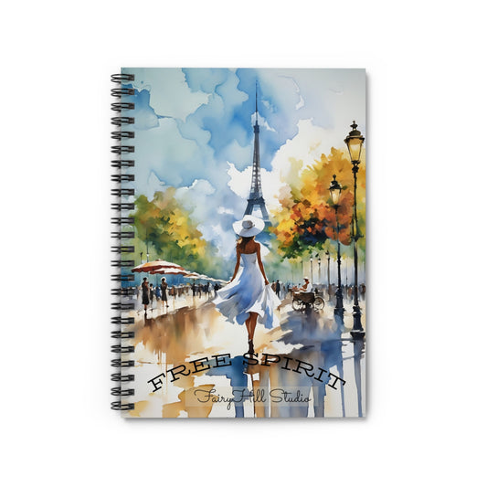 Spiral Notebook - Eiffel Tower Watercolor Serenity Journal