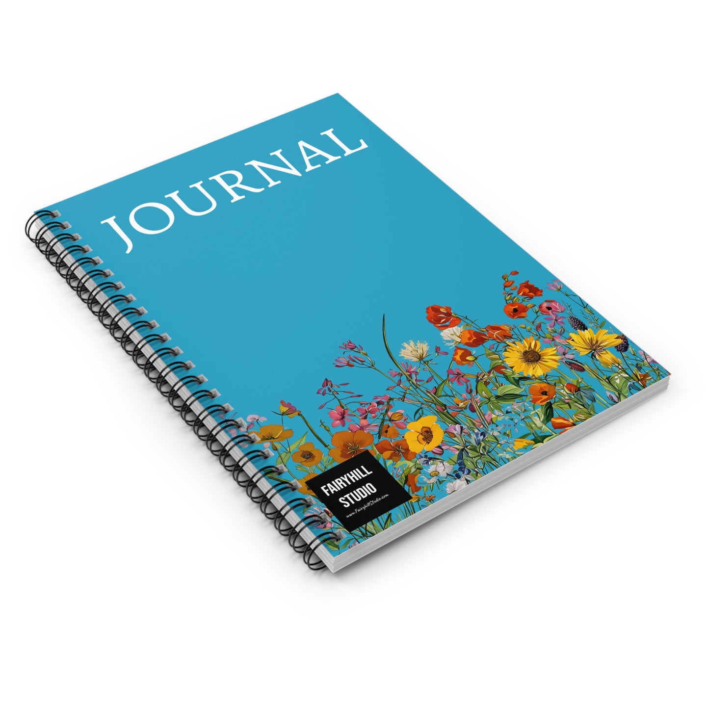Fairy Hill Studio Botanic wild flowers Journal, Spiral Notebook - Ruled Line