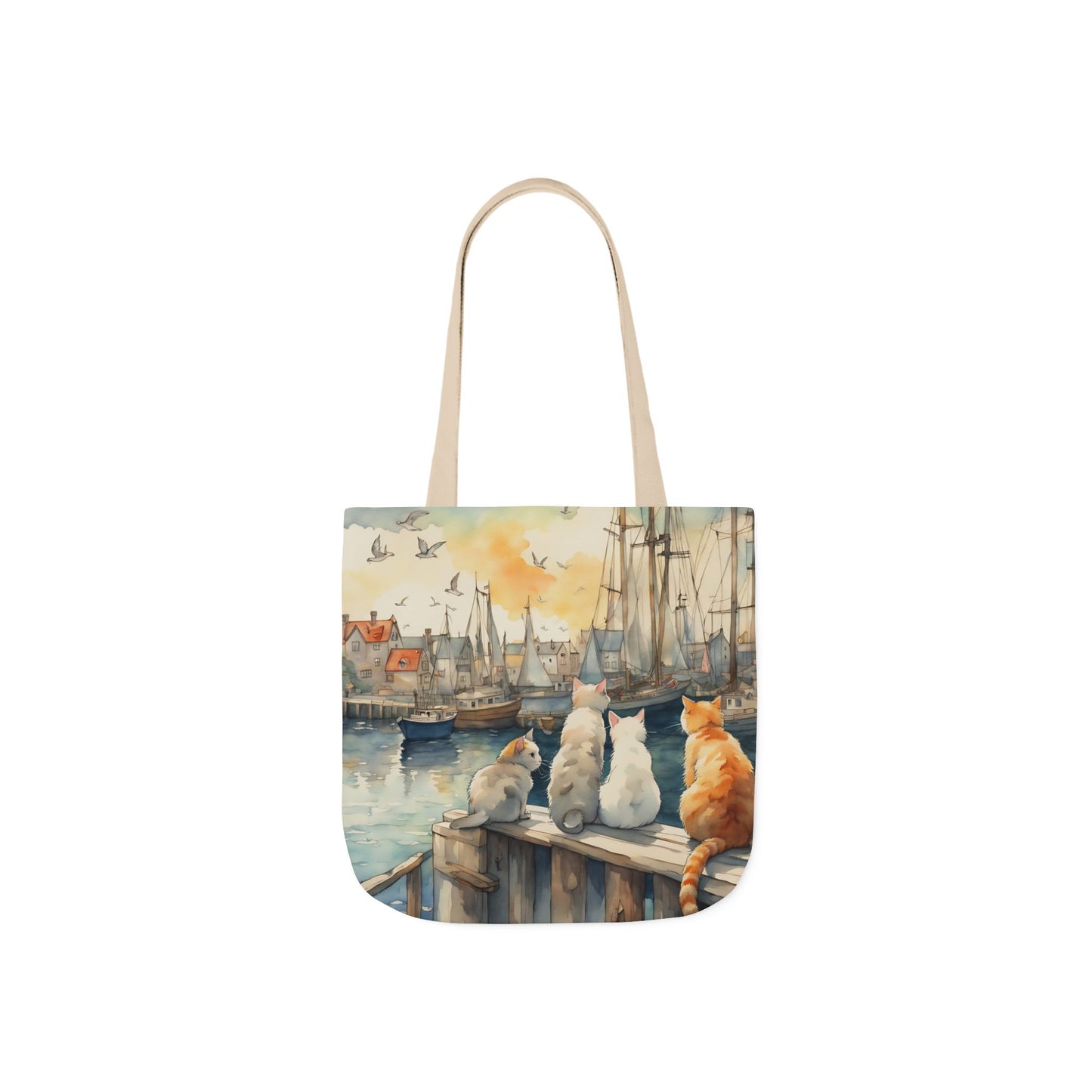 Cats And The City  FairyHill Studio Red phone- Canvas Tote Bag - Perfect for Beach Days, Eco-Friendly Shopping, and Summer Fun!