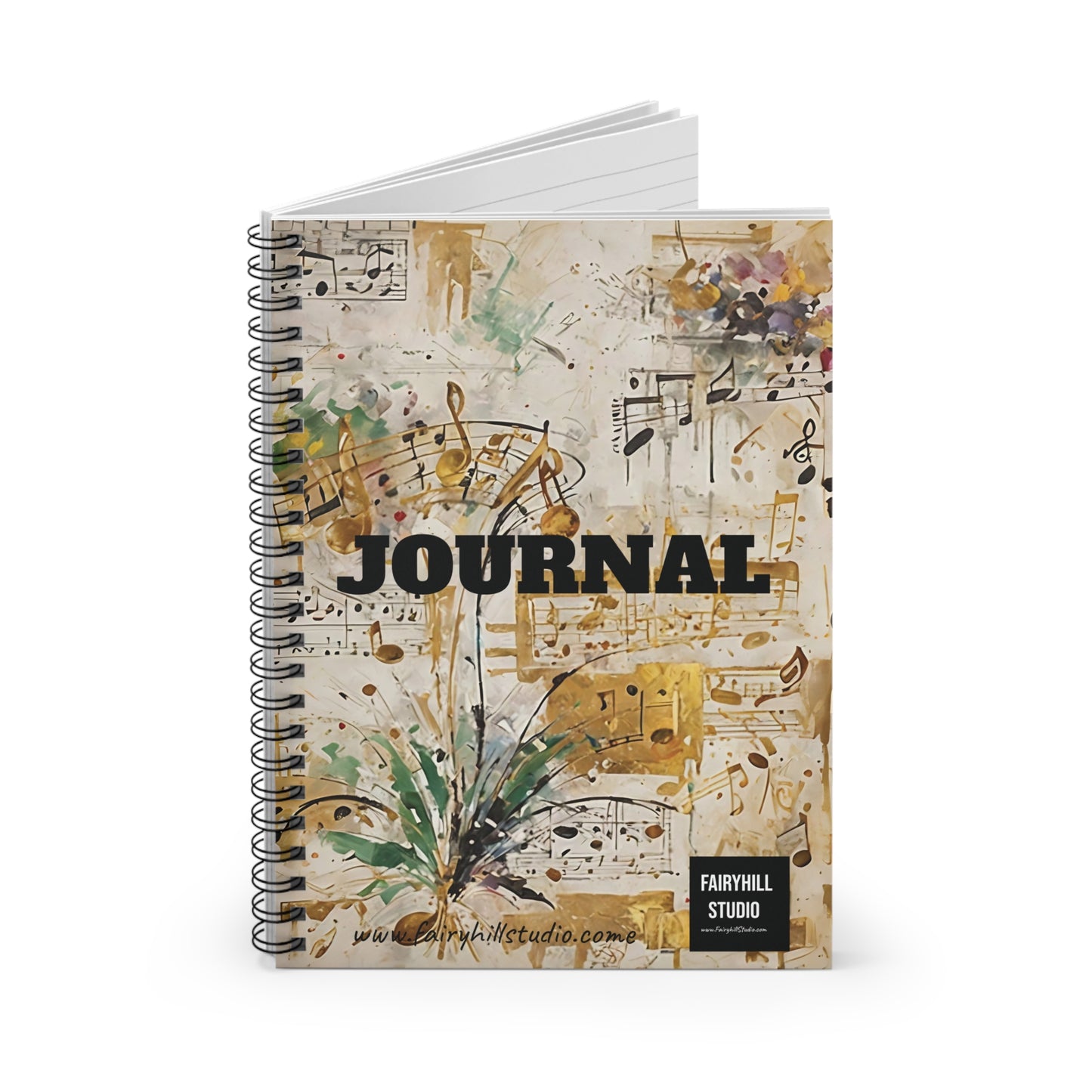 Music Notes  Journal Notebook - Ruled Line   Spiral Journal