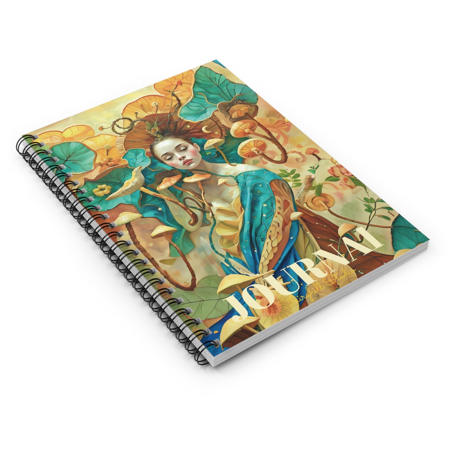 Spiral Notebook - Be Mindful Mushroom art Journal