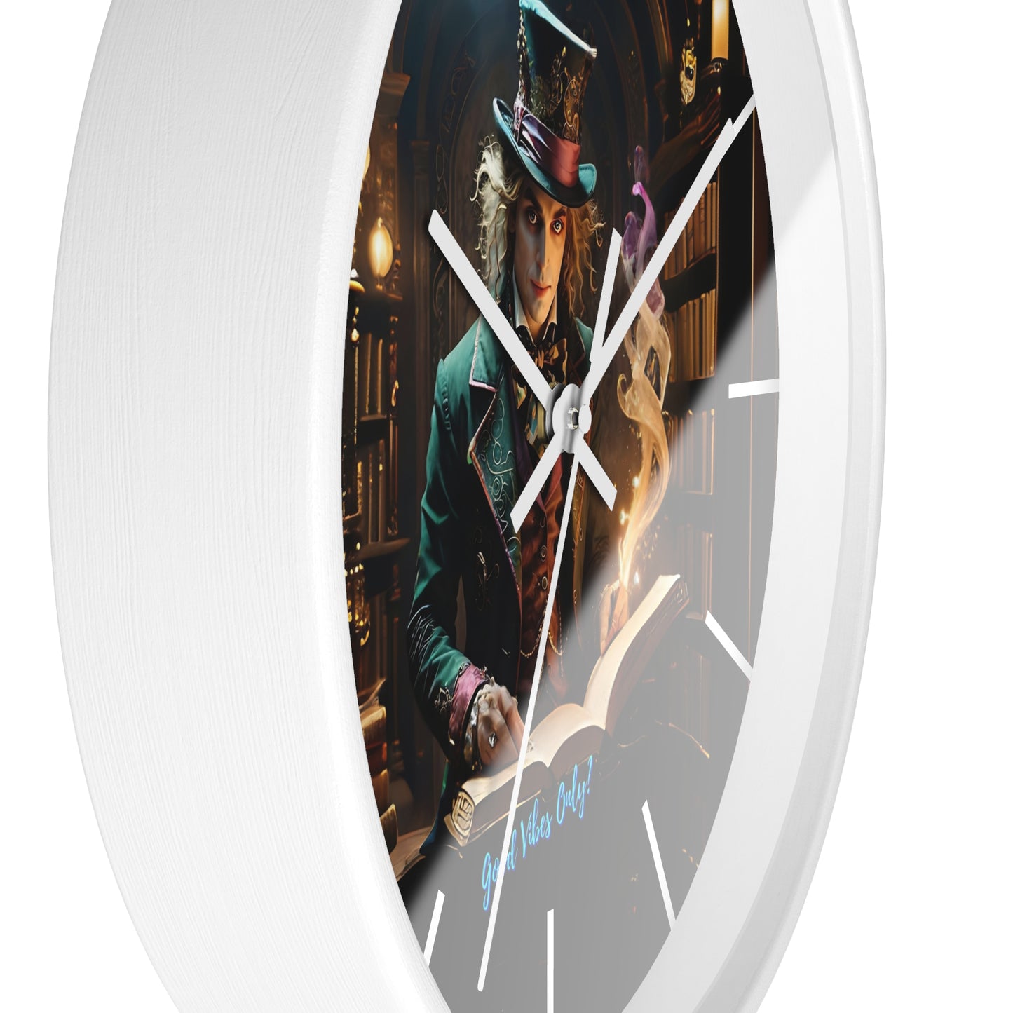 Fairy Hill Studio" Good Vibes Only"  Wall Clock