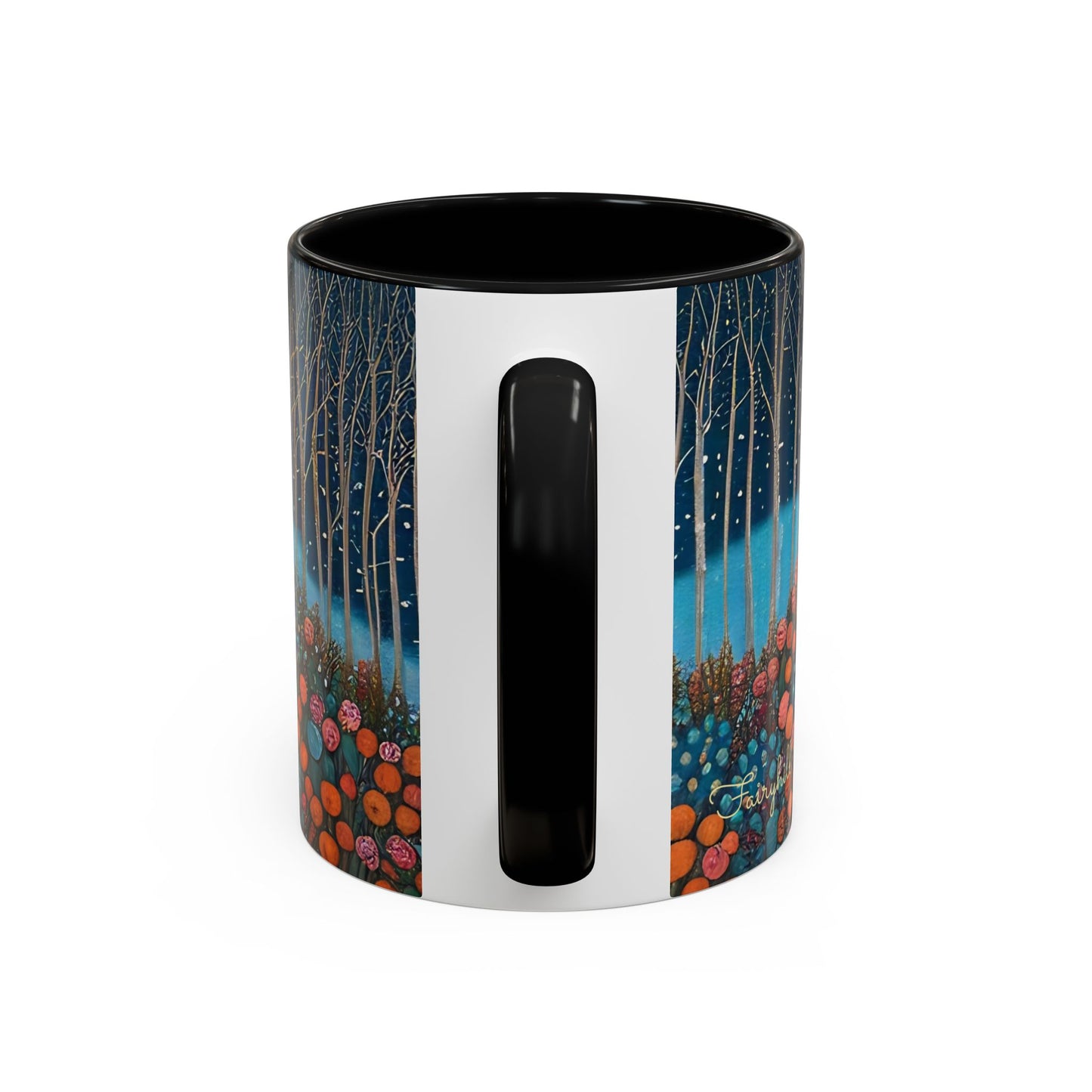 Mug - Boho Winter Deer in Snow Red Coffee Mug for the Holidays