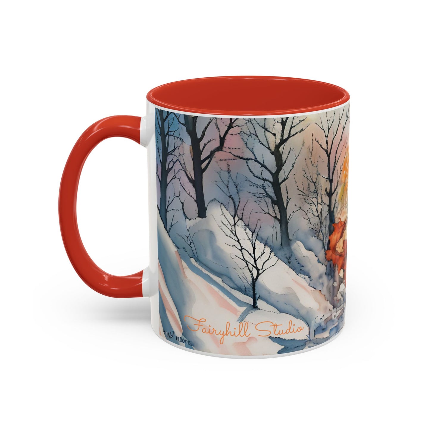 Accent Crimson witch and black cat Coffee Mug (11, 15oz)