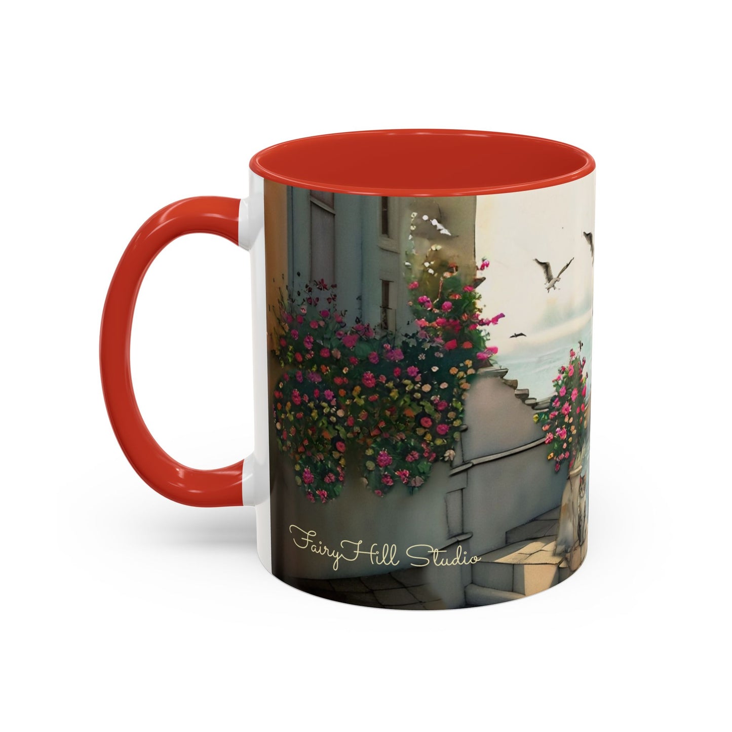 Harbour cats Art-Themed Coffee Mug - 11 & 15oz Accent Mug for Cat Lovers