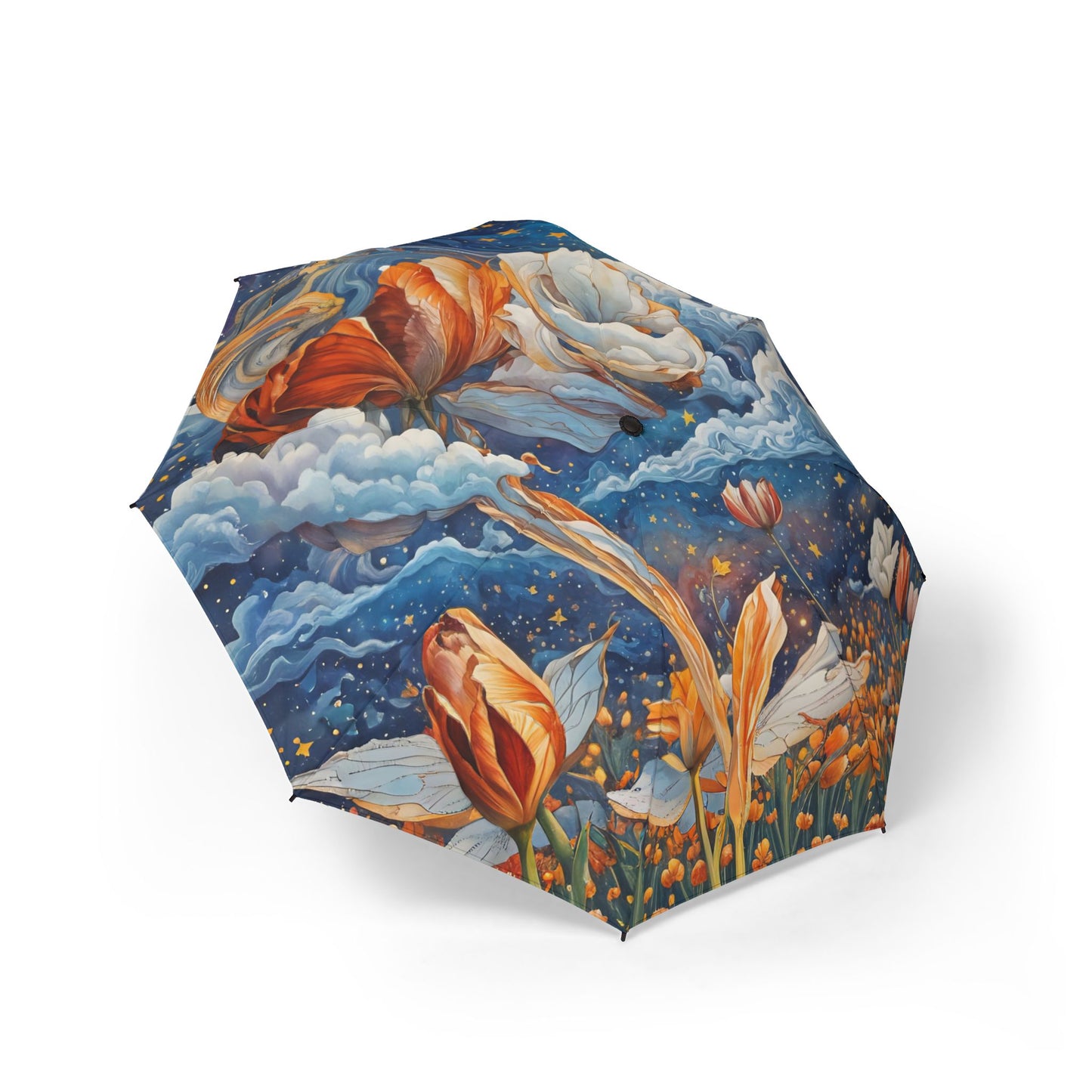 Galaxy Umbrella Celestial Tulips  Fairyhill studio  art Semi-Automatic Foldable