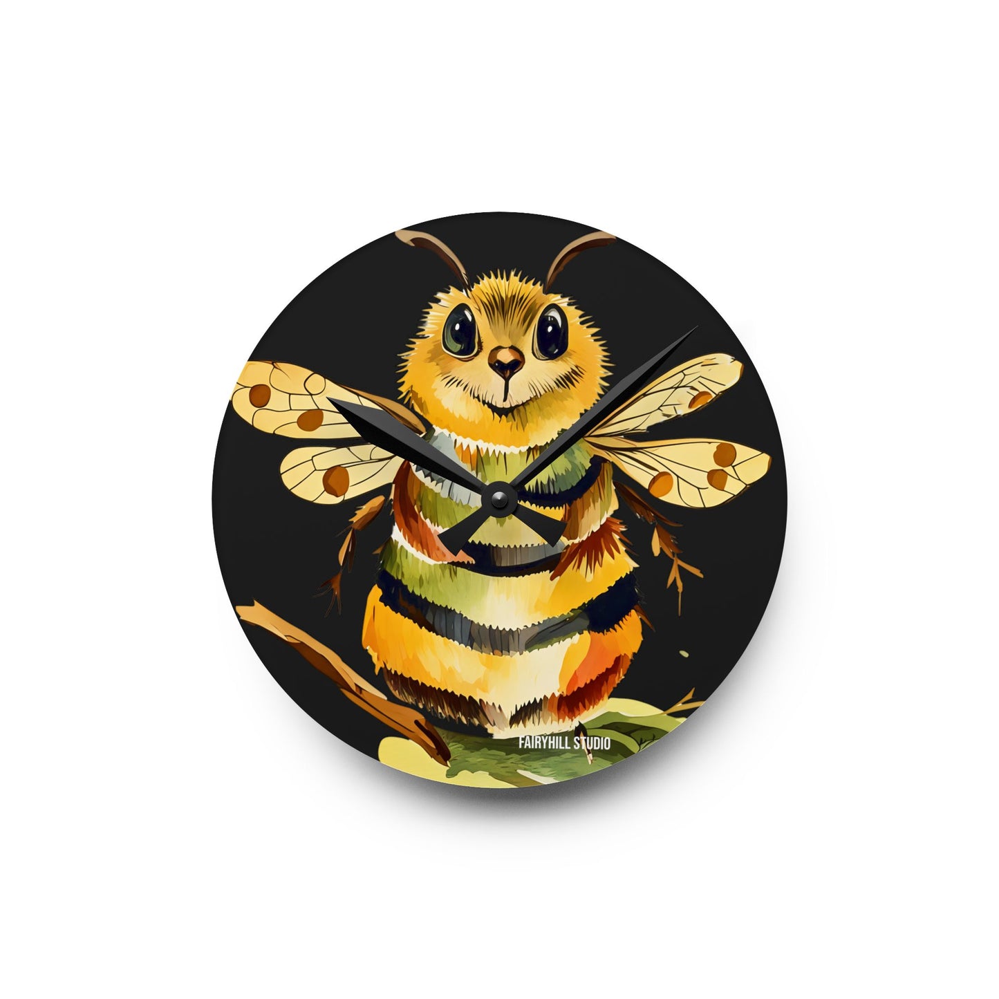 Acrylic Wall Clock Hoey Bee love/Art