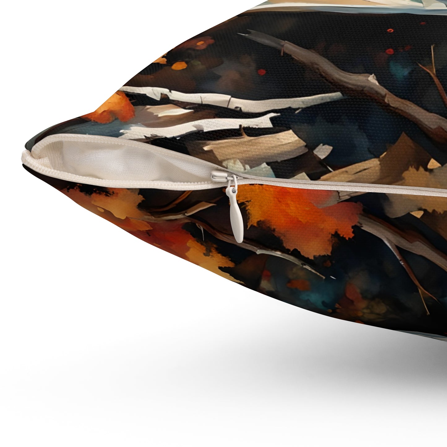 Spun Polyester Square   Coffee in Fall  season Pillow