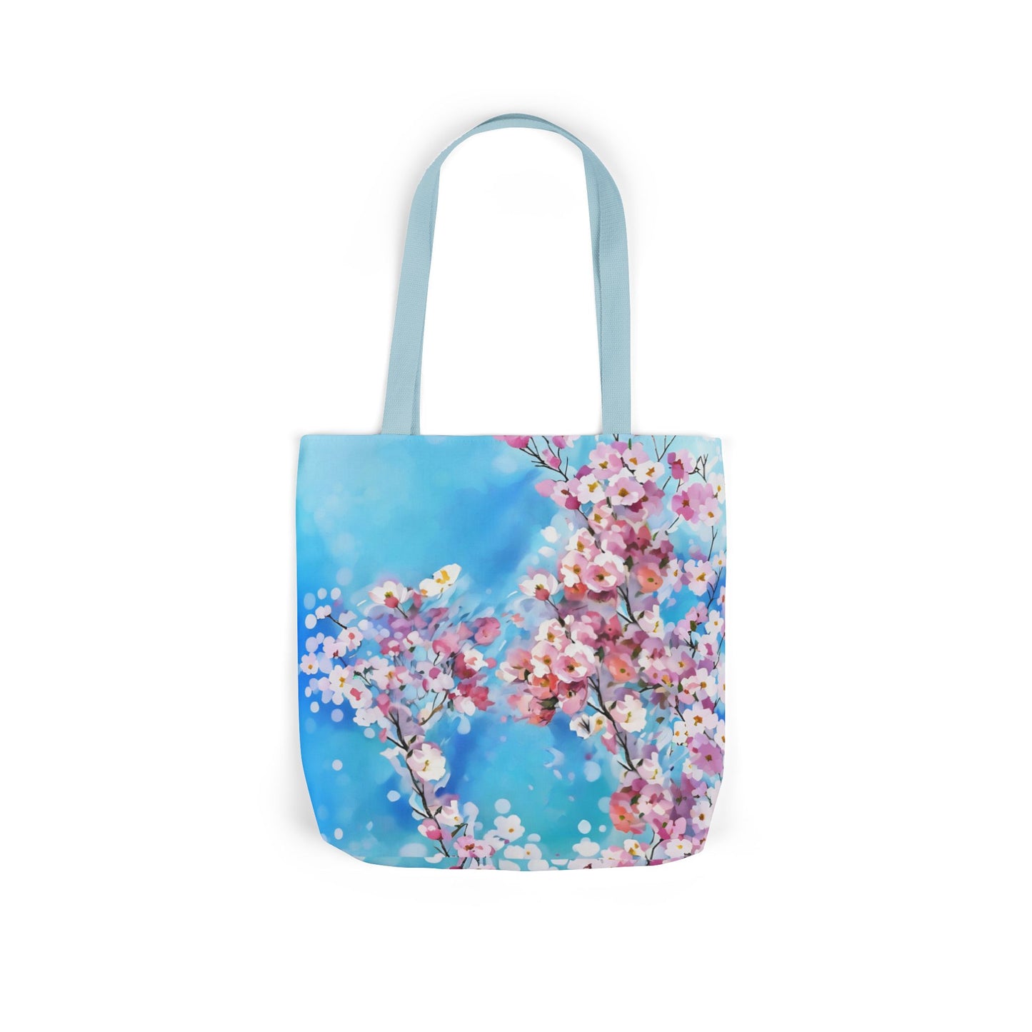 Colorful FairyHill Studio Sakura flowers Canvas Tote Bag - Perfect for Beach Days, Eco-Friendly Shopping, and Summer Fun!