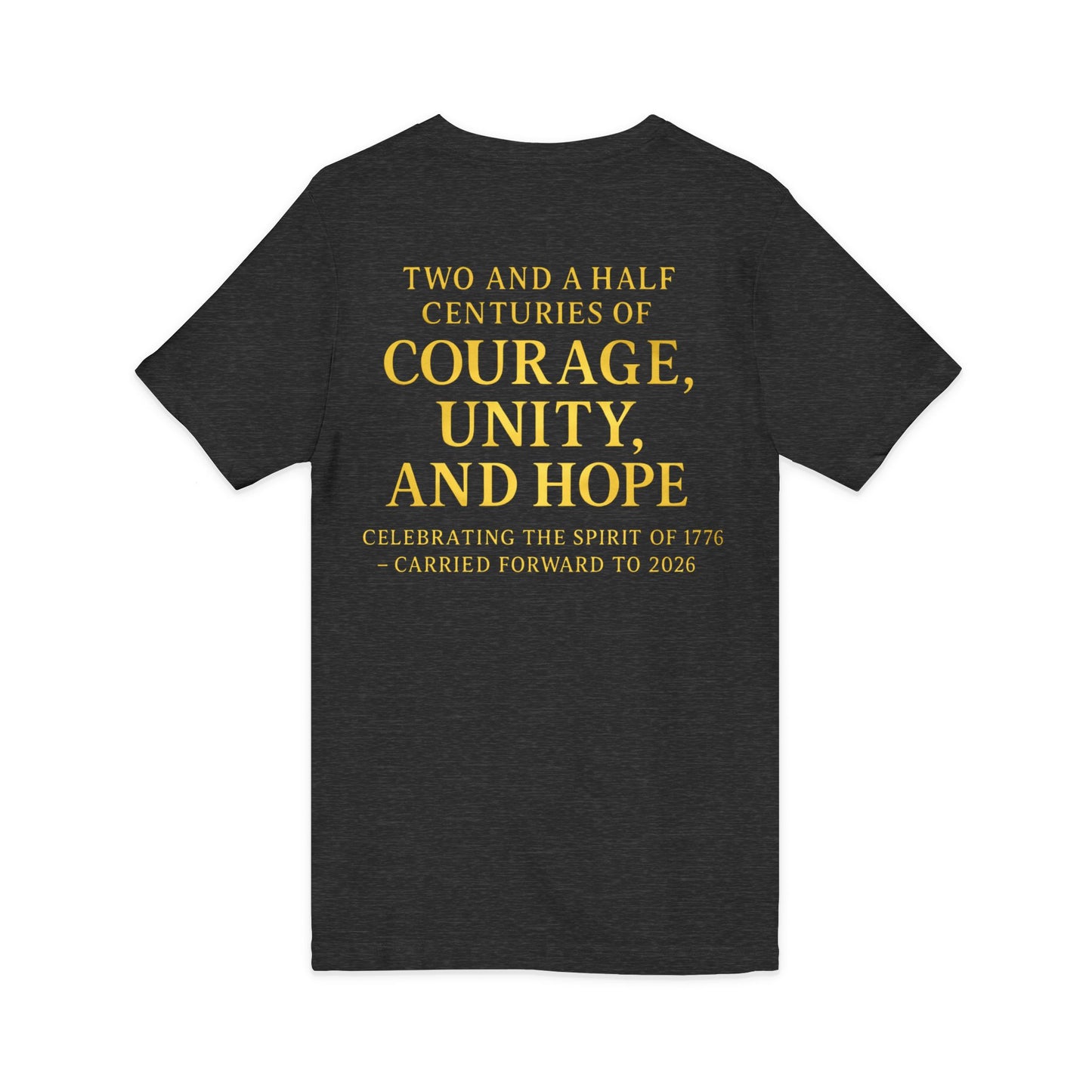 Freedom 1776–2026 Patriotic V-Neck Tee — Eagle, Flag & Liberty Bell 250th Anniversary
