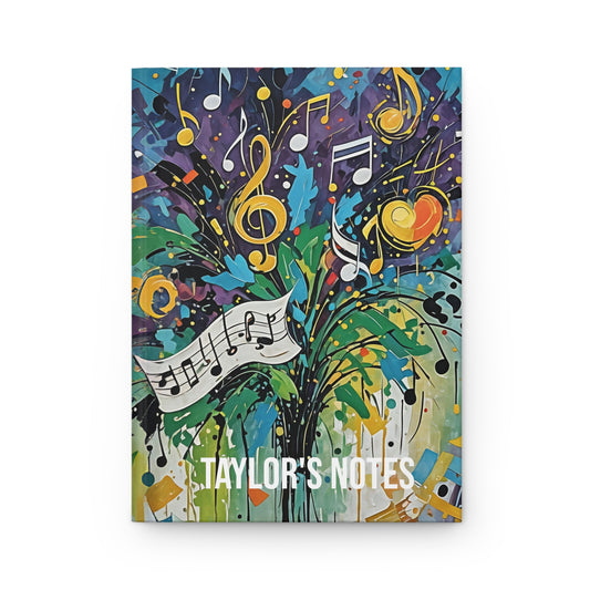 Music Notes Hardcover Journal