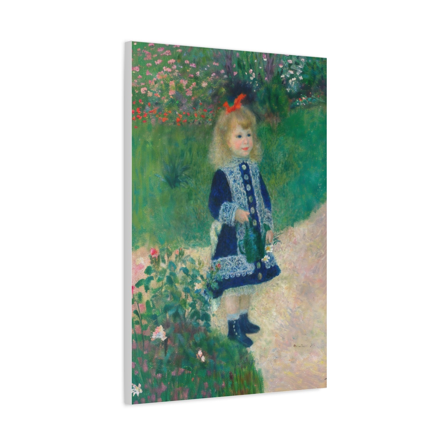Canvas Art -  A Girl with a Watering Can, 1876 Auguste Renoir (artist) French, 1841 - 1919 , Stretched Matte 1 25"