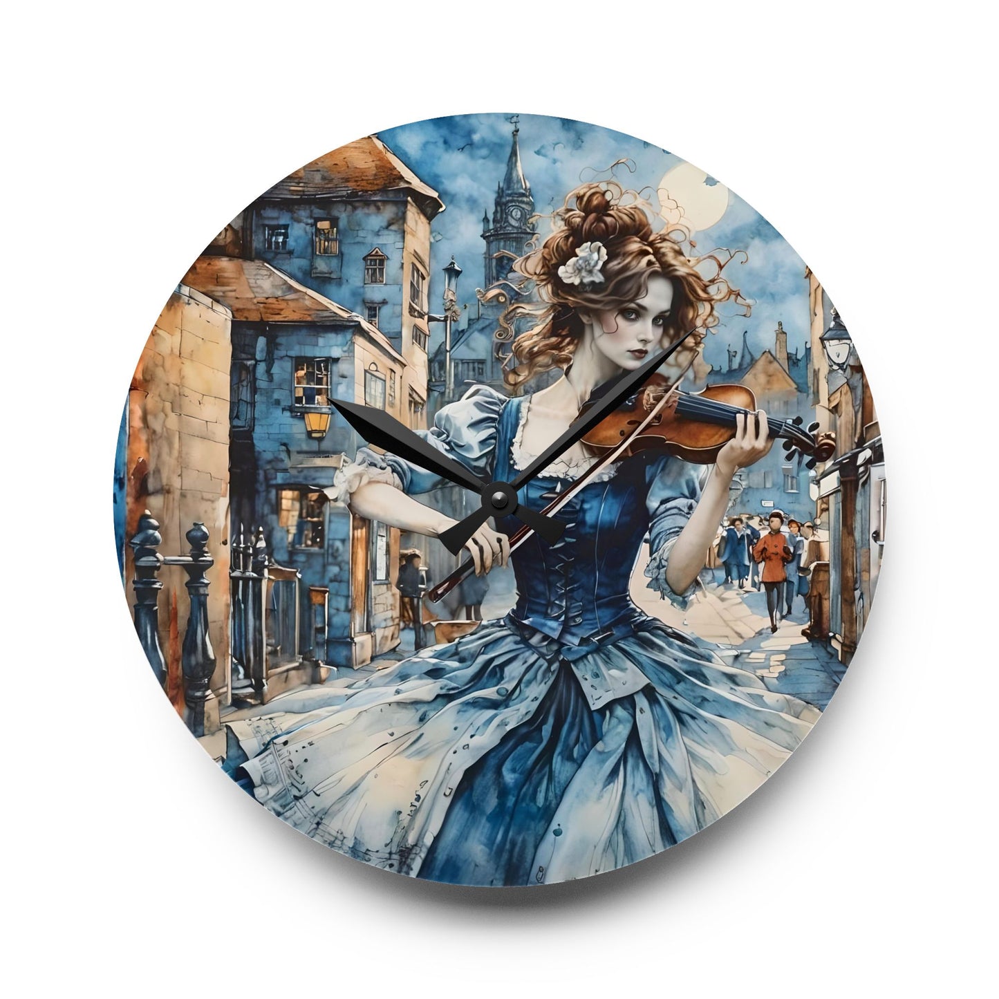 Gypsy violin Acrylic Wall Clock