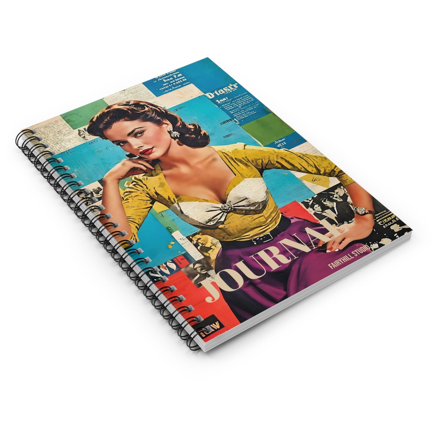 Spiral Notebook - Vintage Hollywood Movie Star Ruled Line
