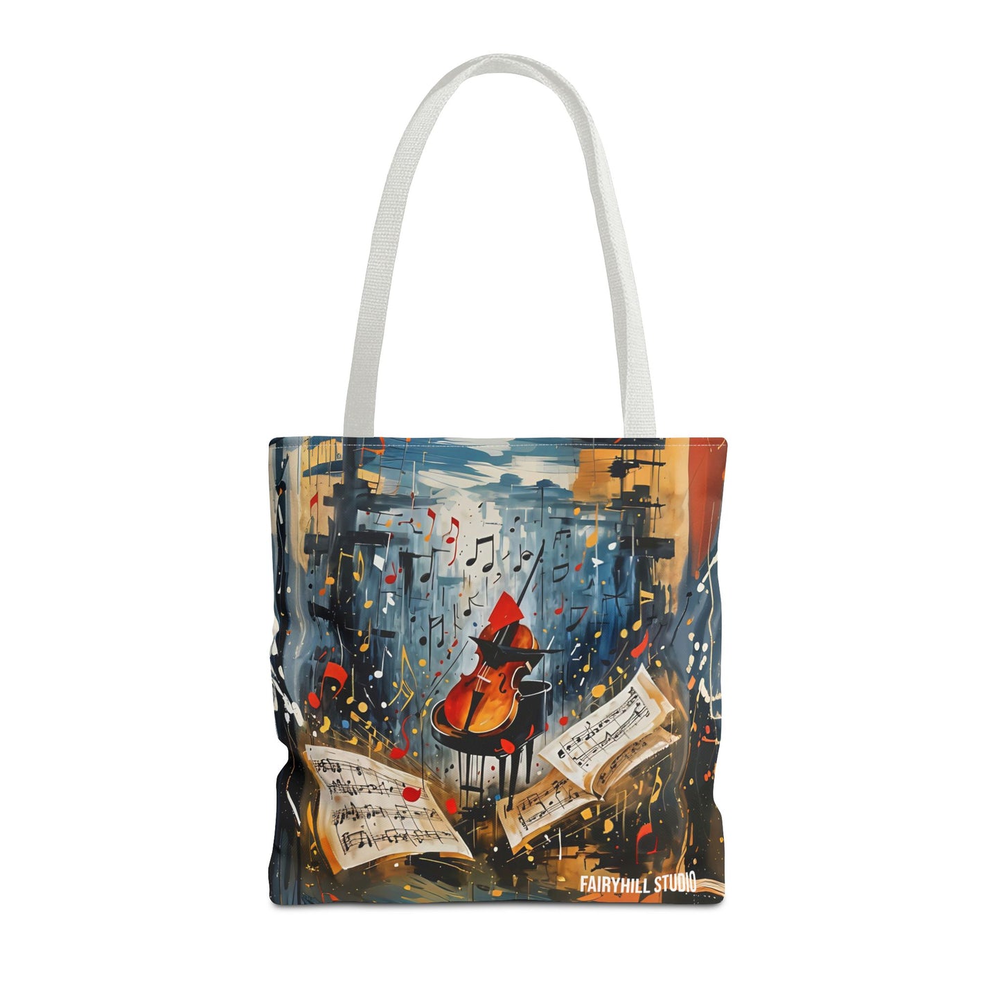 Vibrant Abstract Art Tote Bag - Colorful Swirls & Spirals