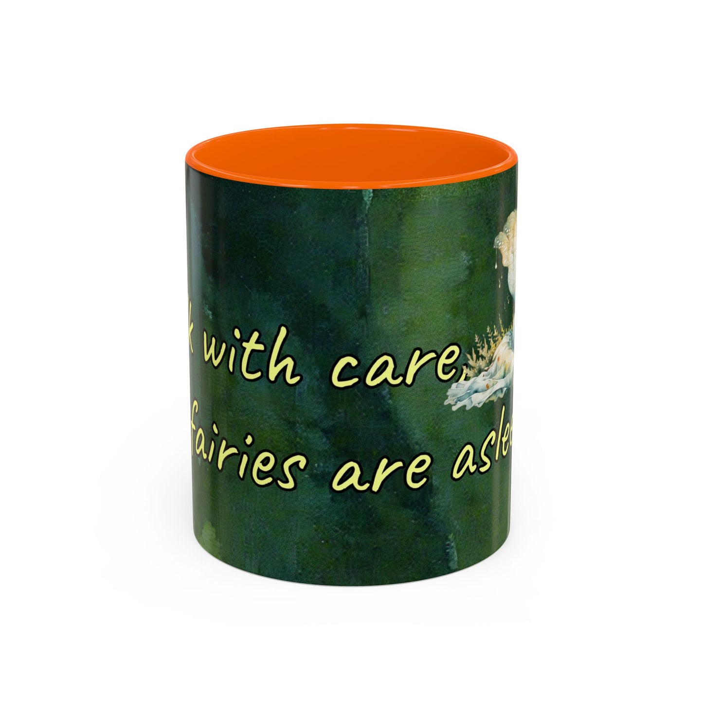 Sleeping Fairy -Themed Coffee Mug with a quote - 11 & 15oz Accent Mug for Fairy/coffee  Lovers
